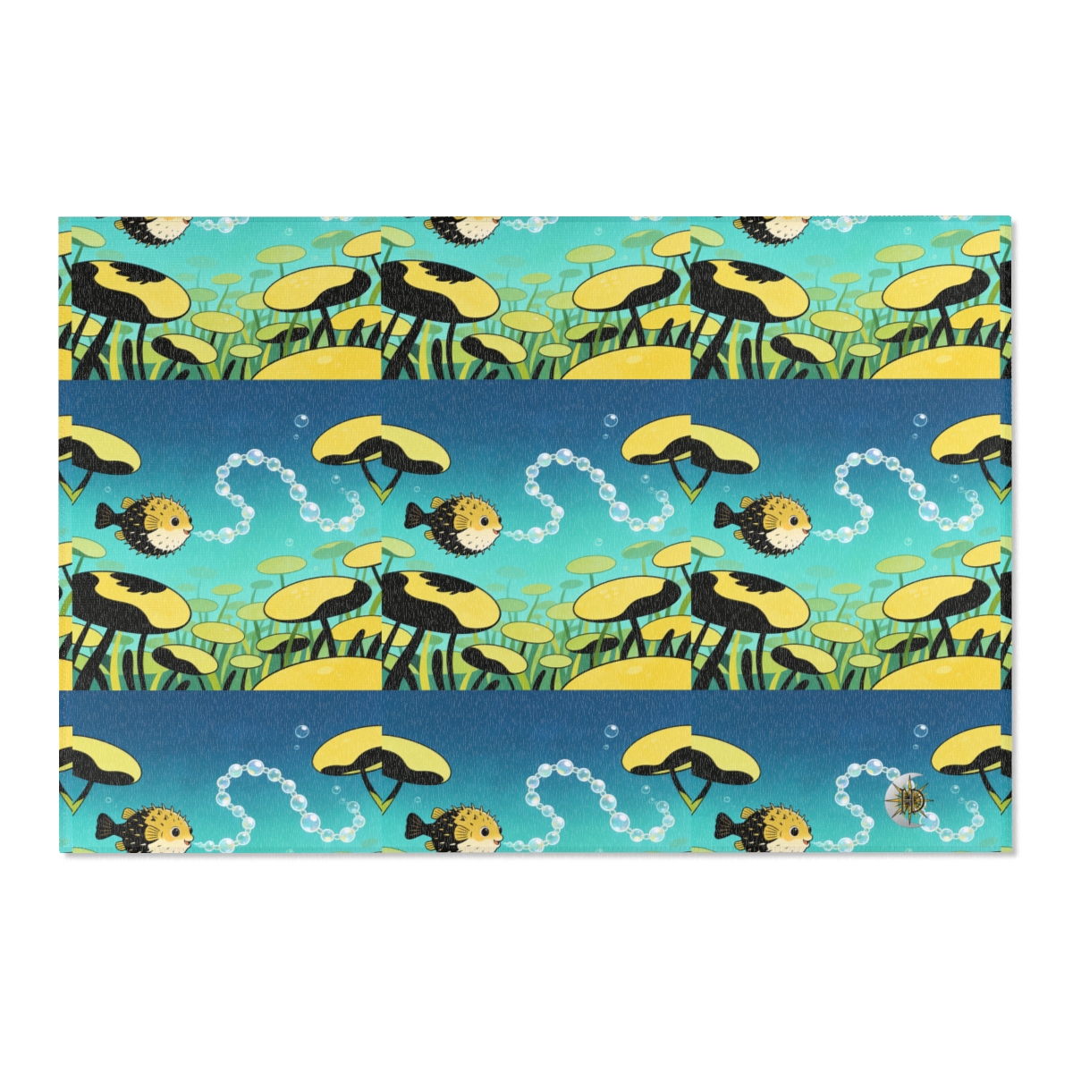 HD Bubblefin Meadow Polyester Chenille Area Rug — additional view