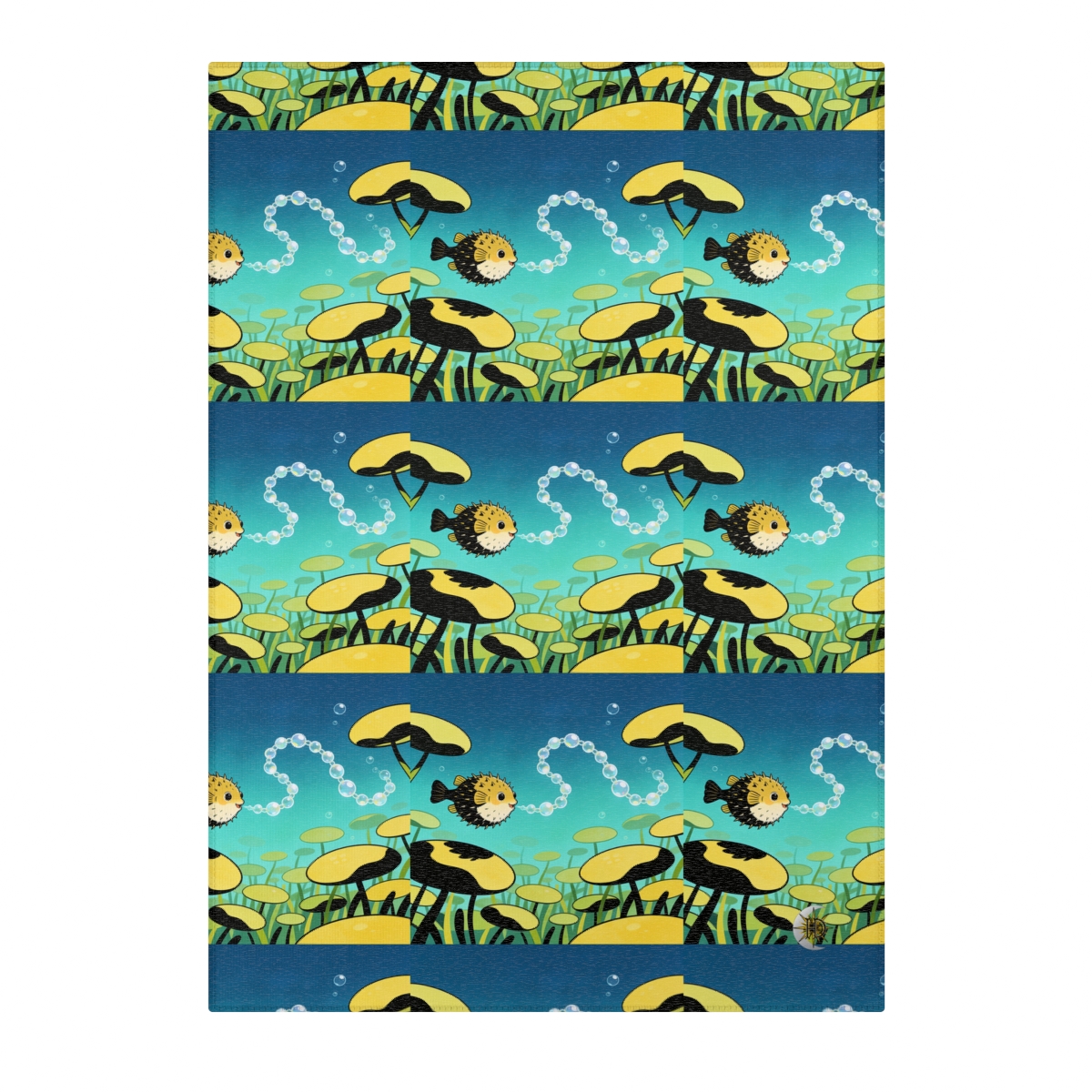 HD Bubblefin Meadow Polyester Chenille Area Rug — additional view