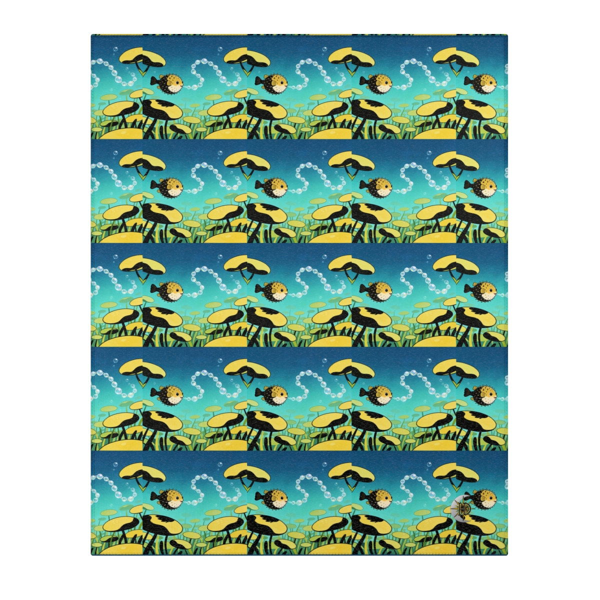 HD Bubblefin Meadow Polyester Chenille Area Rug — additional view