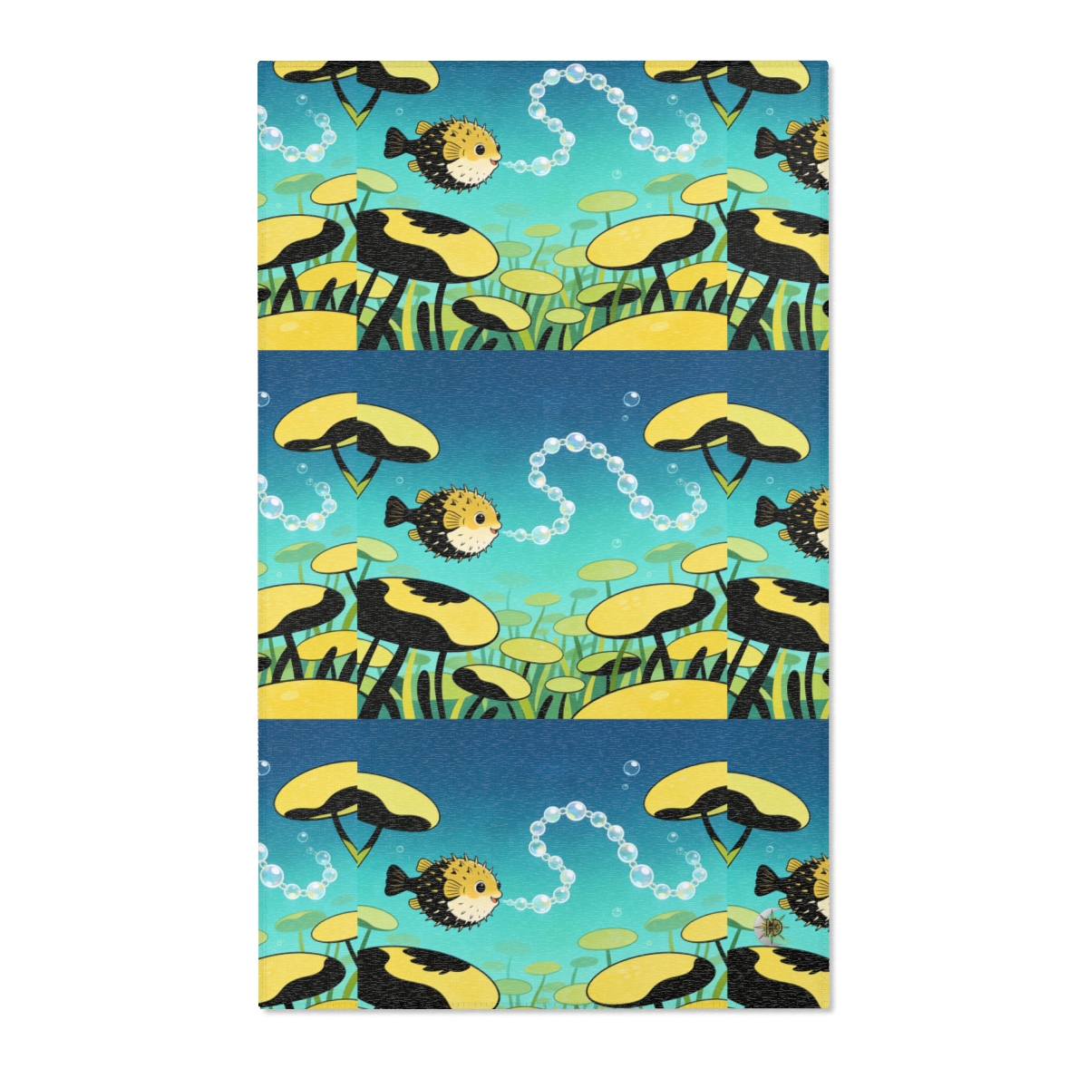 HD Bubblefin Meadow Polyester Chenille Area Rug — additional view