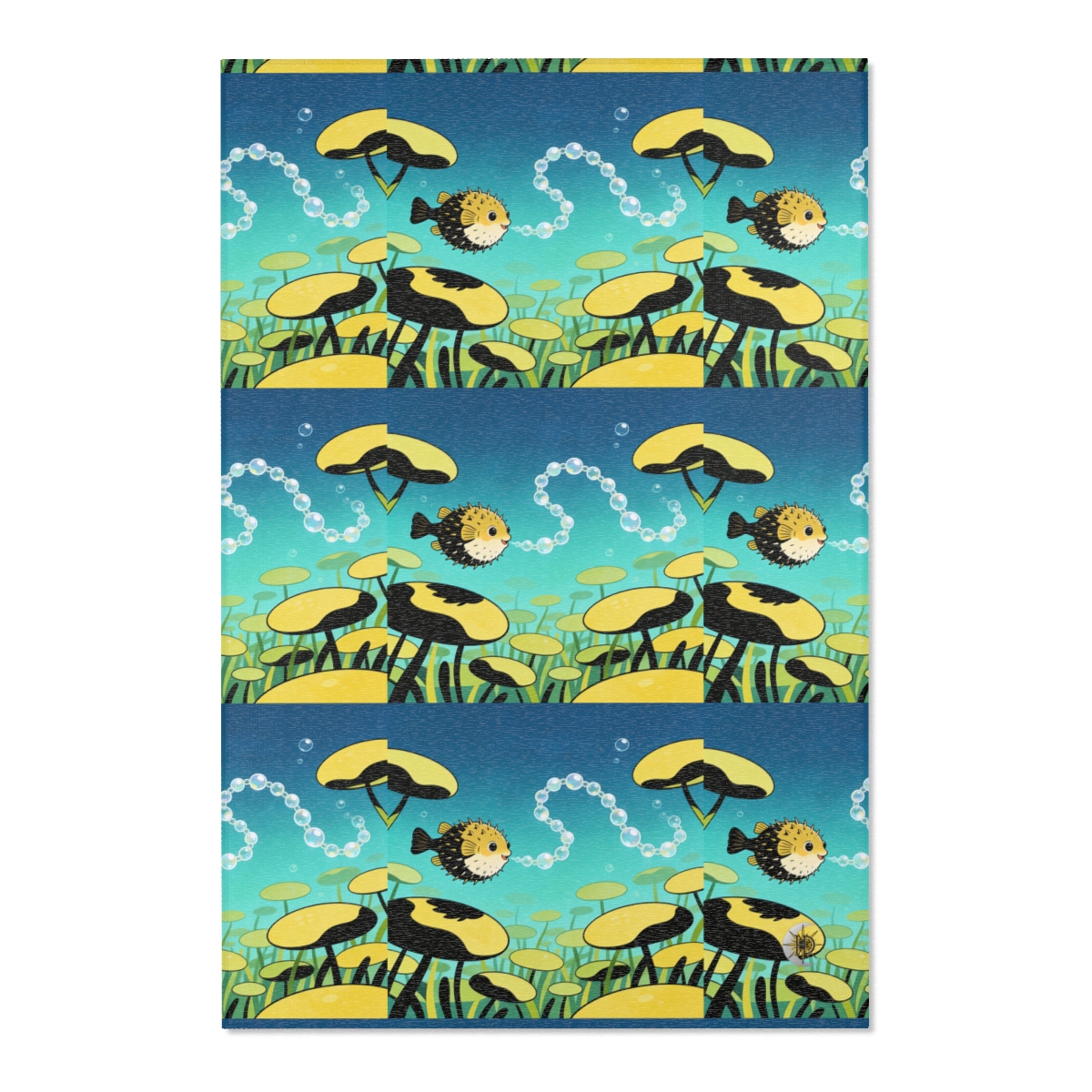 HD Bubblefin Meadow Polyester Chenille Area Rug — additional view