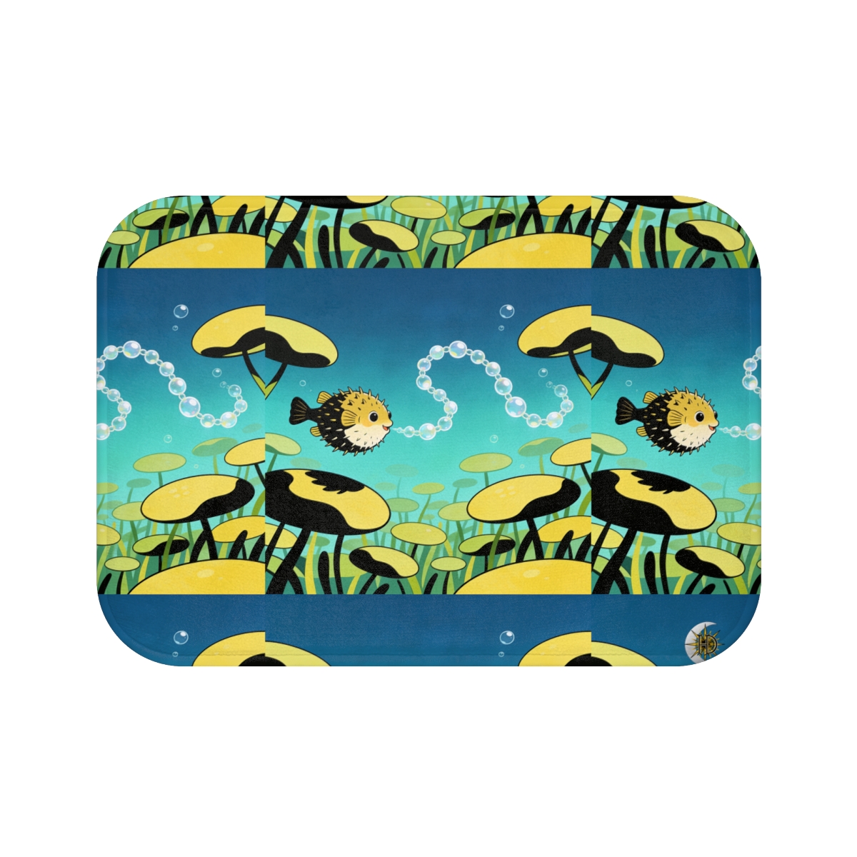HD Bubblefin Meadow Memory-Foam Bath Mat — additional view