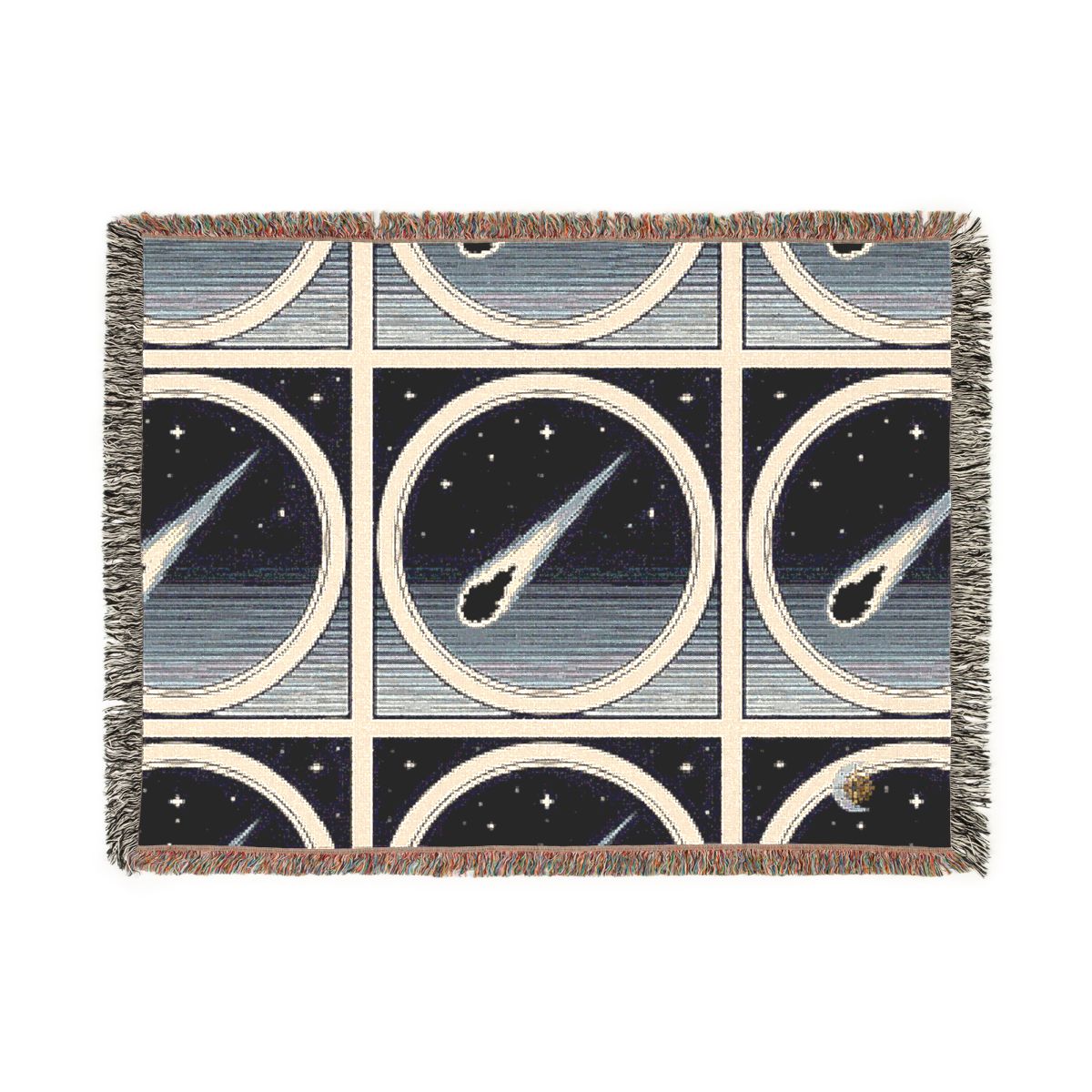 HD Midnight Meteor 100% Cotton Woven Blanket — additional view