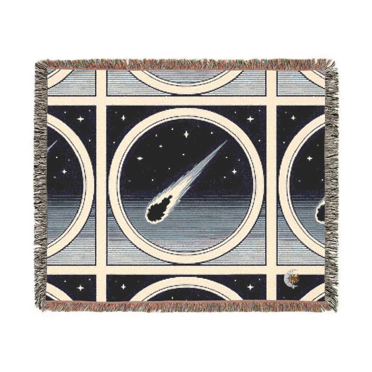 HD Midnight Meteor 100% Cotton Woven Blanket — additional view