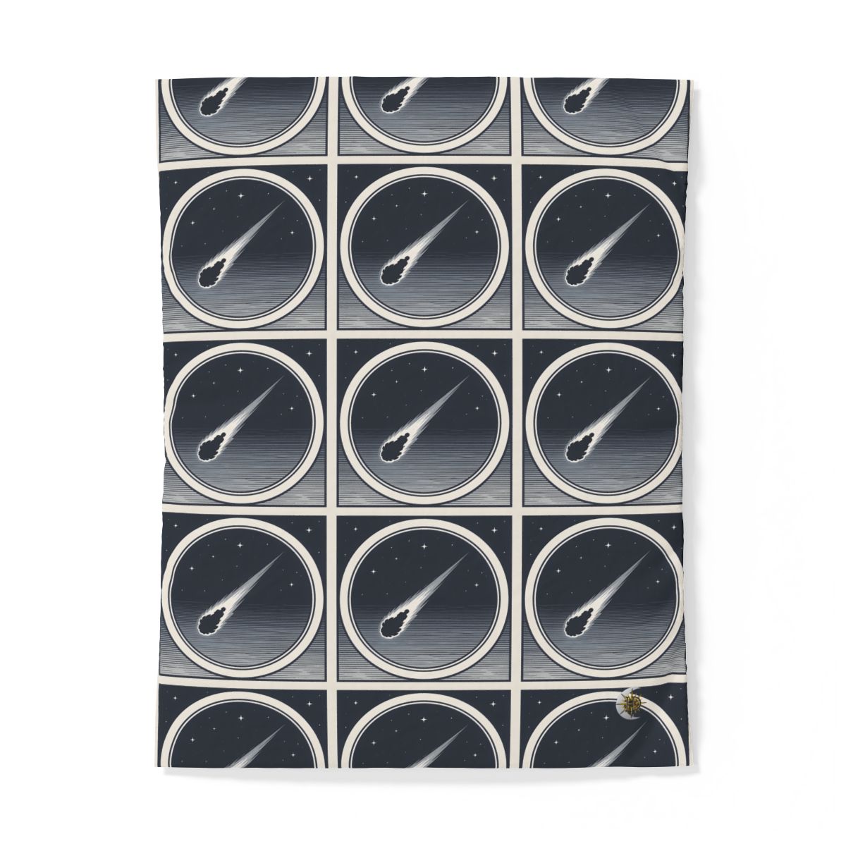 HD Midnight Meteor 100% Cotton Duvet Cover — additional view