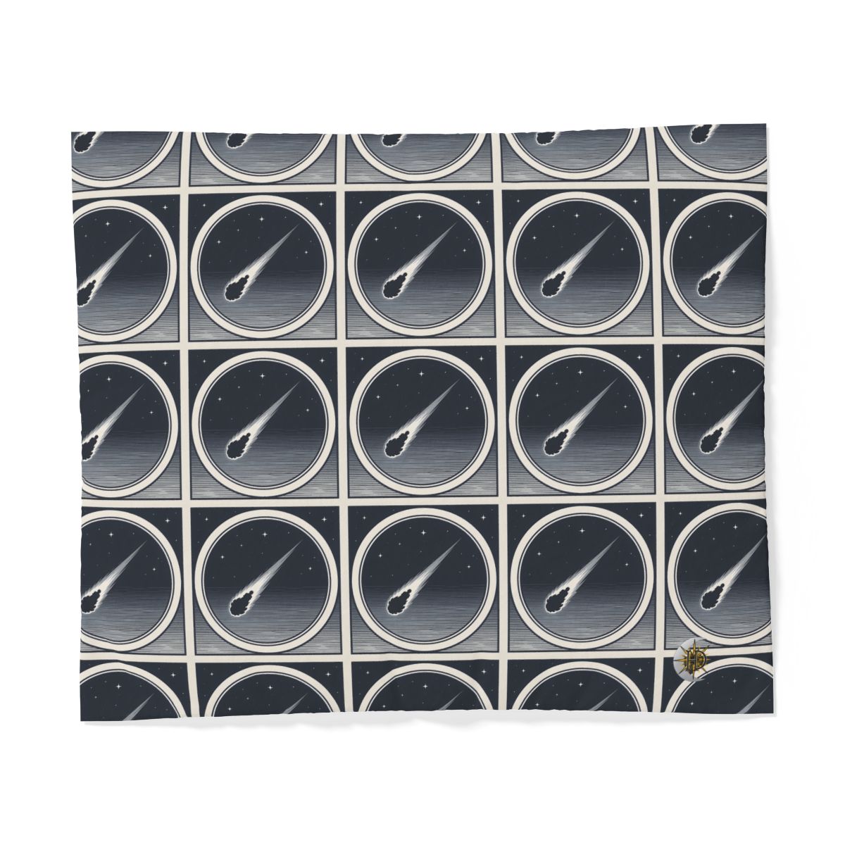 HD Midnight Meteor 100% Cotton Duvet Cover — additional view