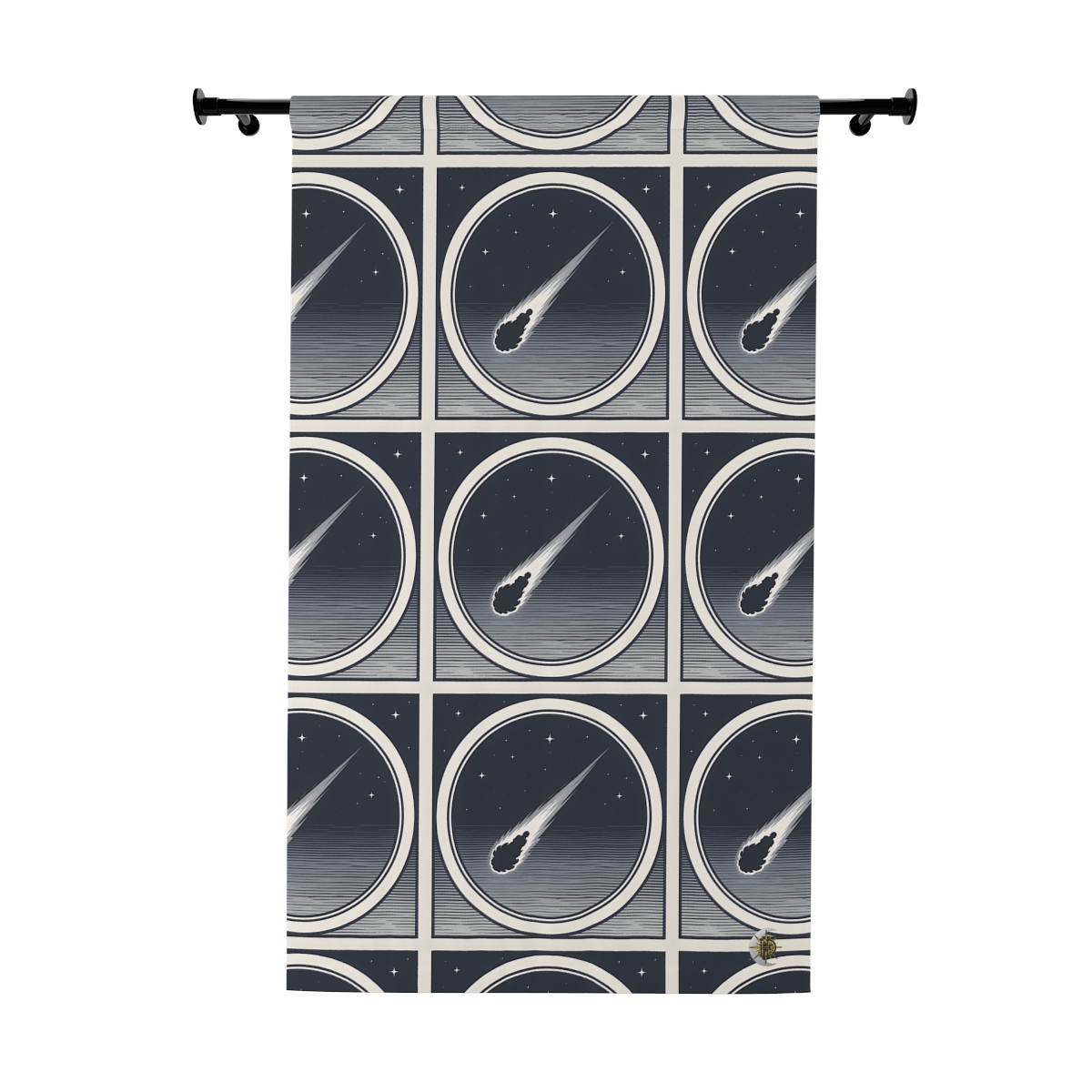HD Midnight Meteor Blackout Window Curtain Panel