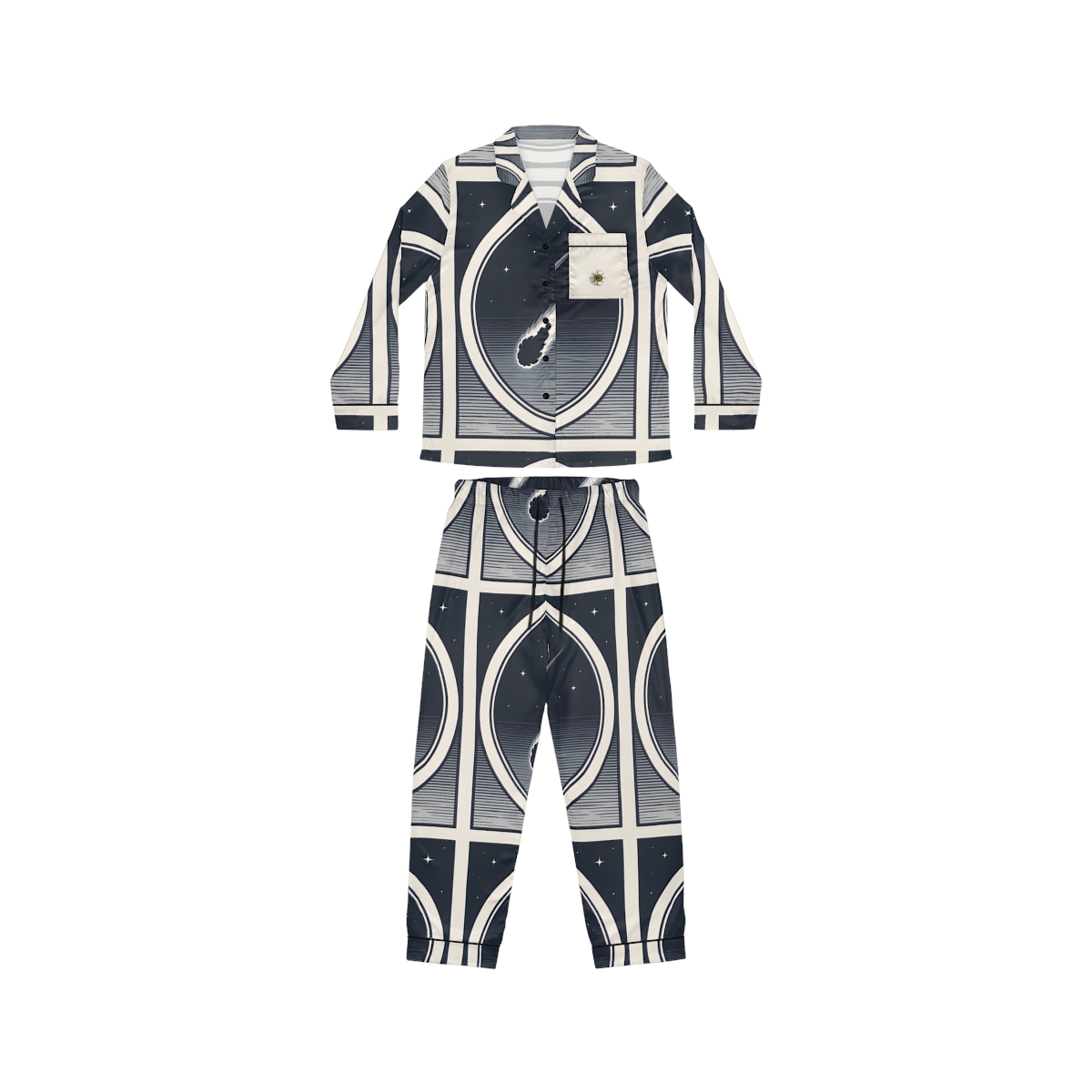 HD Midnight Meteor Women’s Satin Pajama Set