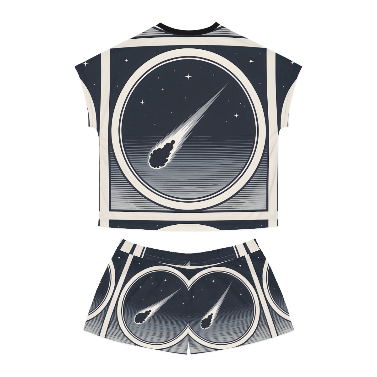 HD Midnight Meteor Women’s Short Pajama Set — additional view