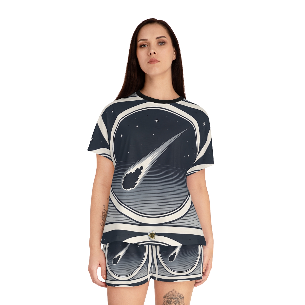 HD Midnight Meteor Women’s Short Pajama Set — additional view