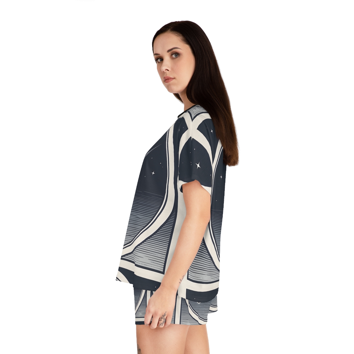 HD Midnight Meteor Women’s Short Pajama Set — additional view