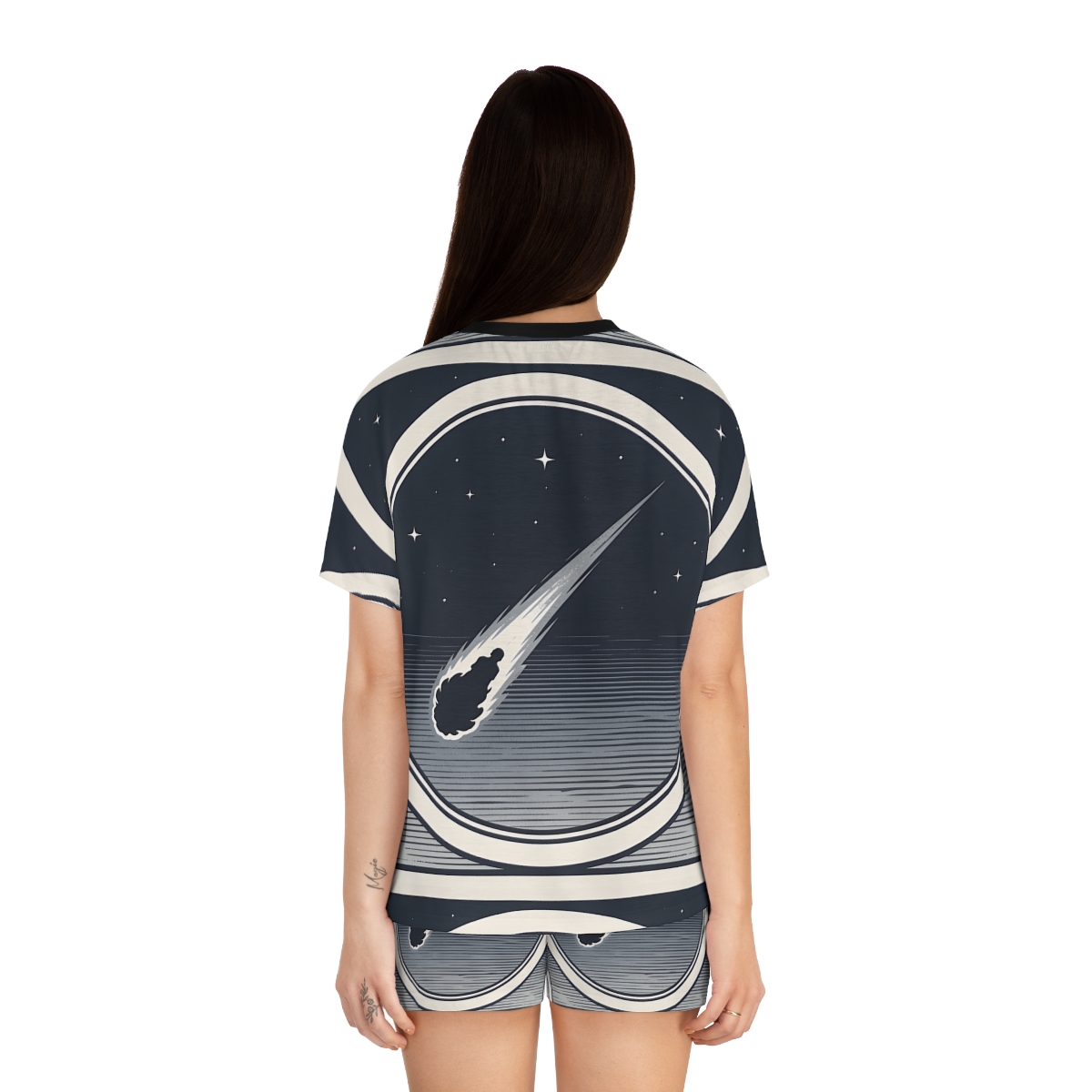HD Midnight Meteor Women’s Short Pajama Set — additional view