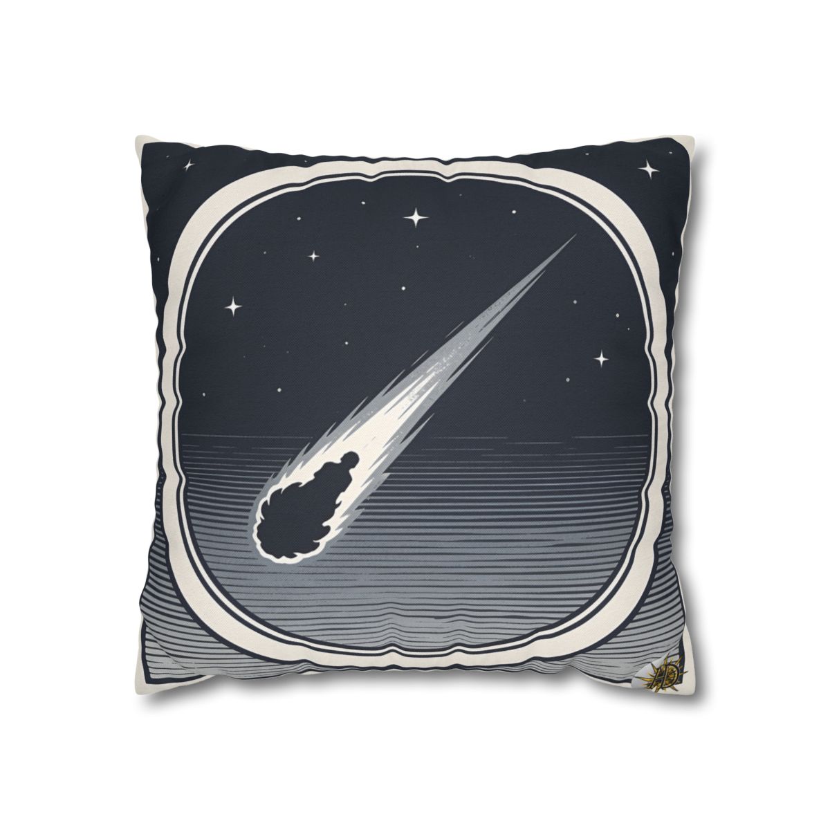 HD Midnight Meteor Square Polyester Pillow Cover — additional view