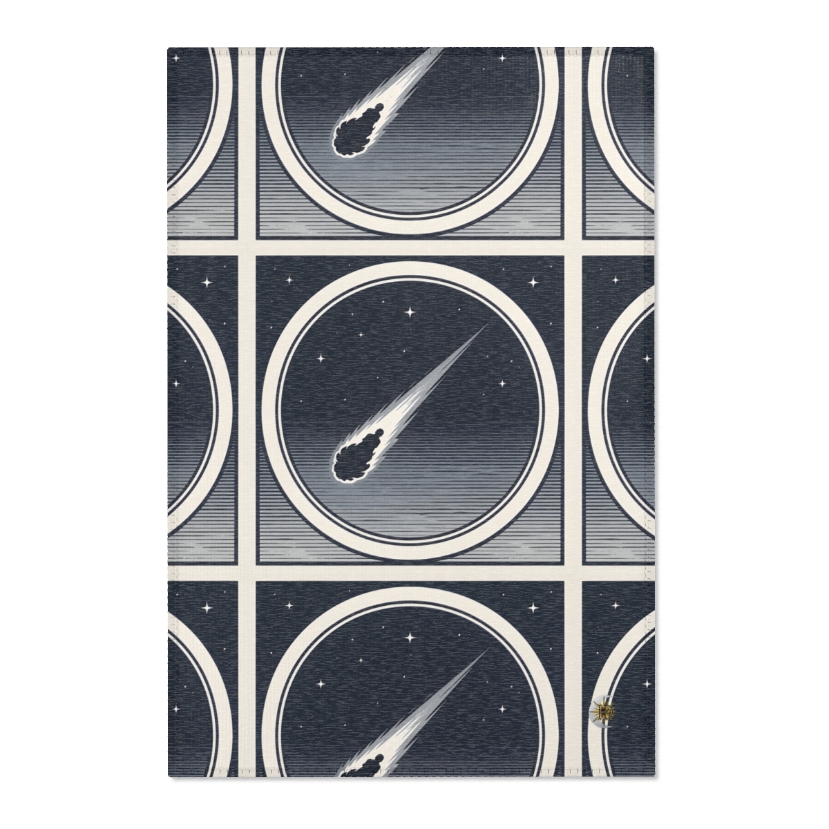 HD Midnight Meteor Polyester Chenille Area Rug
