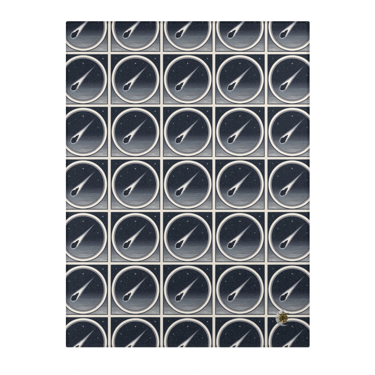 HD Midnight Meteor Polyester Chenille Area Rug — additional view