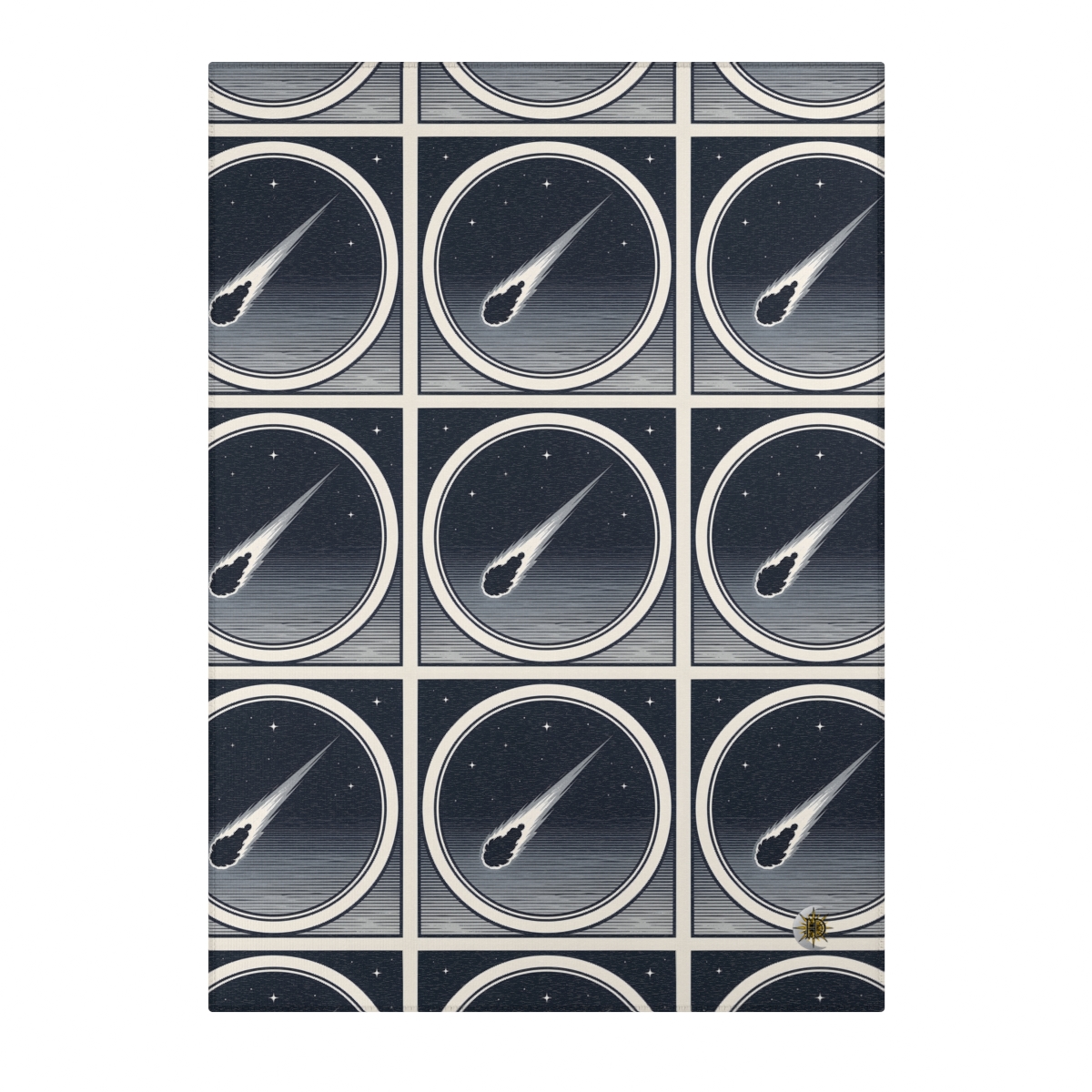 HD Midnight Meteor Polyester Chenille Area Rug — additional view