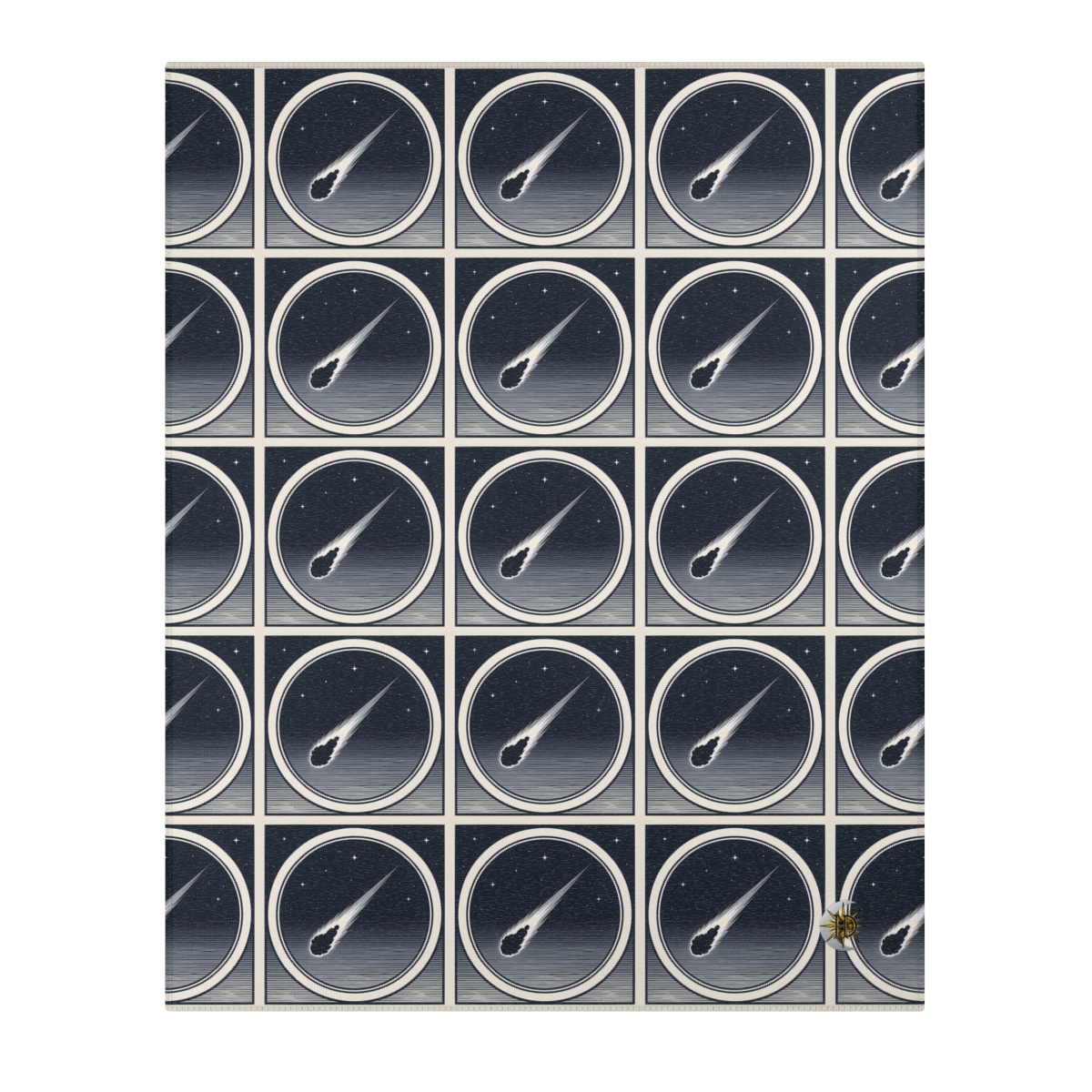 HD Midnight Meteor Polyester Chenille Area Rug — additional view
