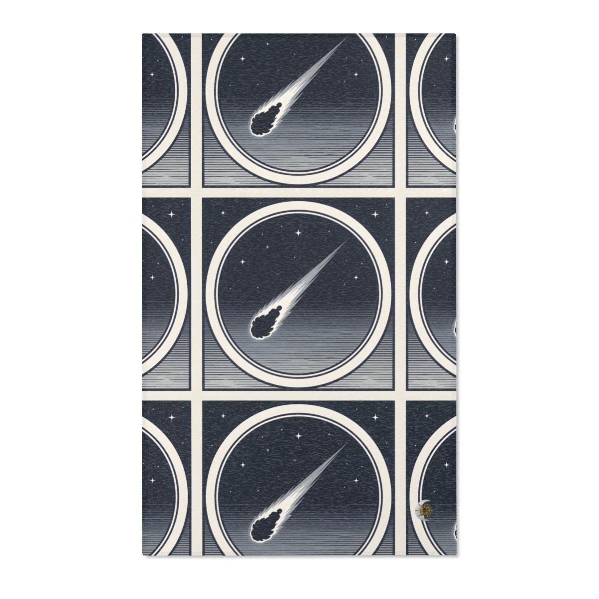 HD Midnight Meteor Polyester Chenille Area Rug — additional view