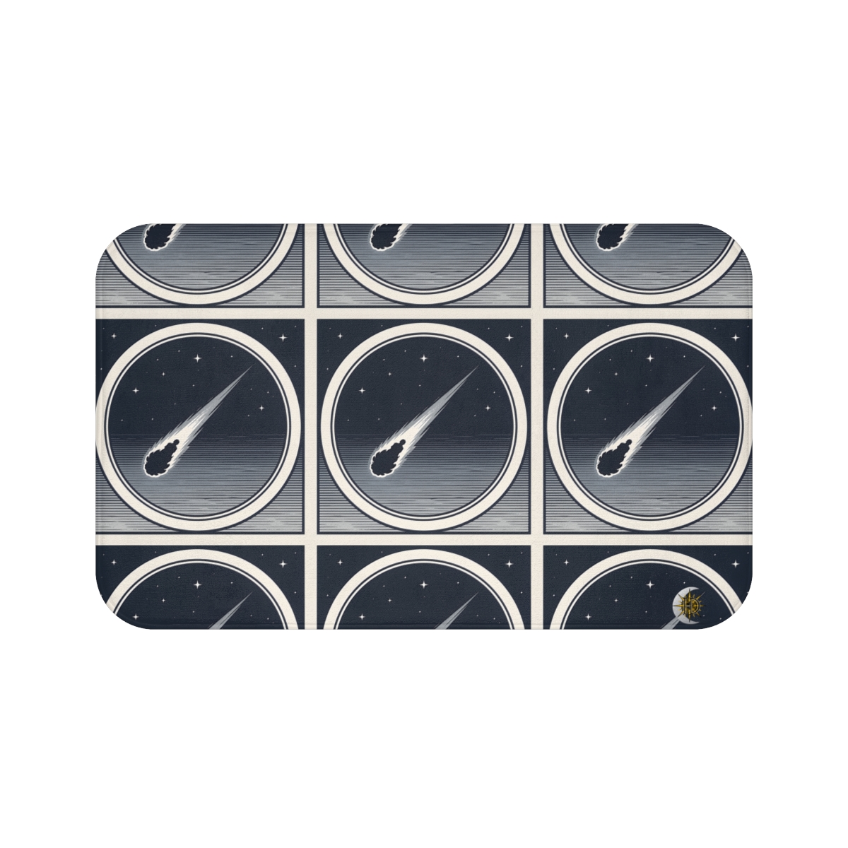 HD Midnight Meteor Memory-Foam Bath Mat
