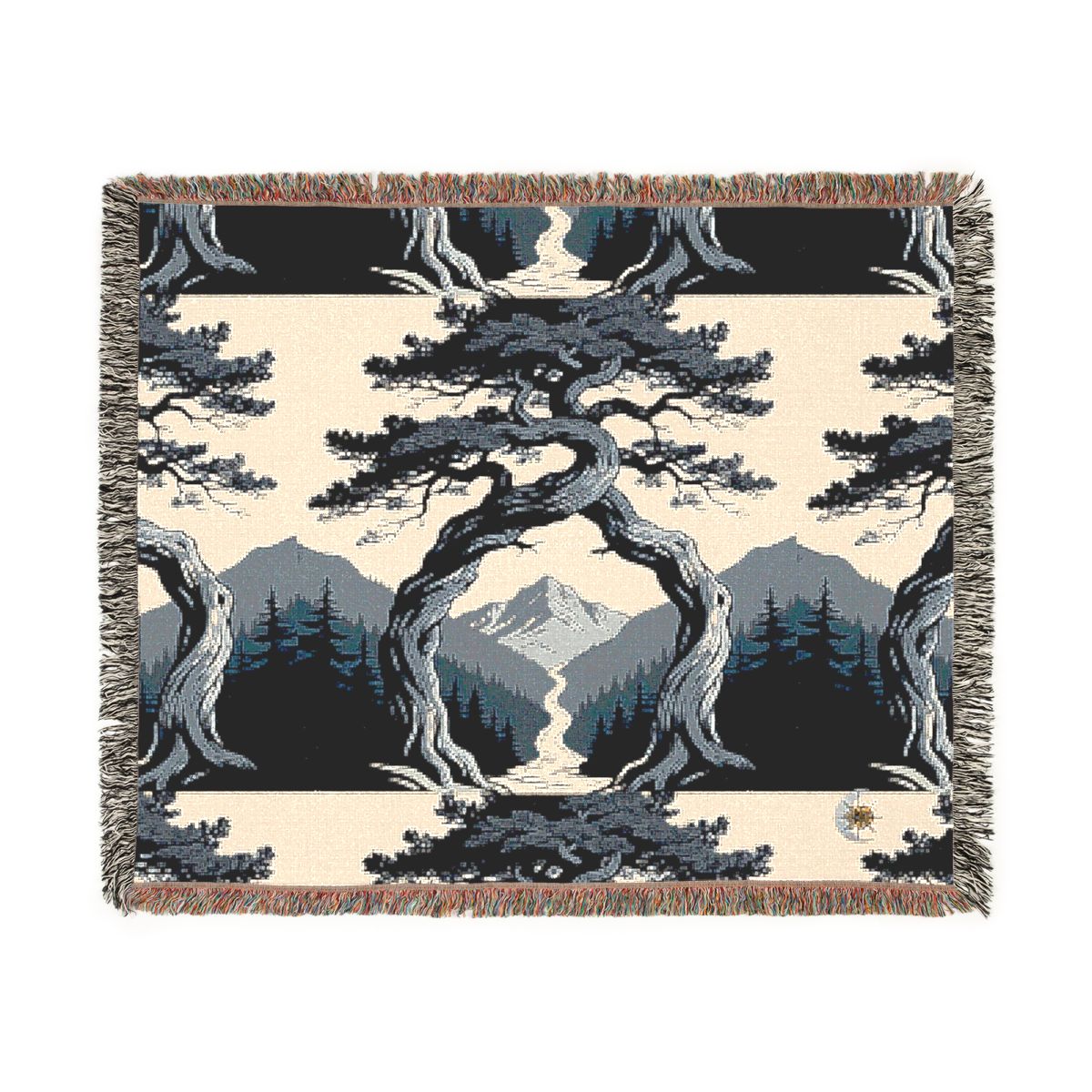 HD Twilight Pine Arch 100% Cotton Woven Blanket — additional view