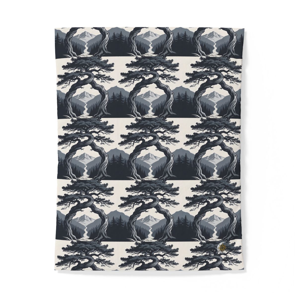 HD Twilight Pine Arch 100% Cotton Duvet Cover — additional view