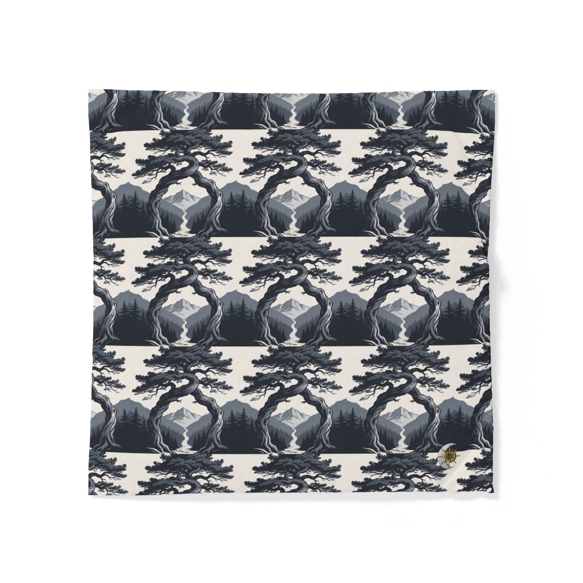 HD Twilight Pine Arch 100% Cotton Duvet Cover — additional view