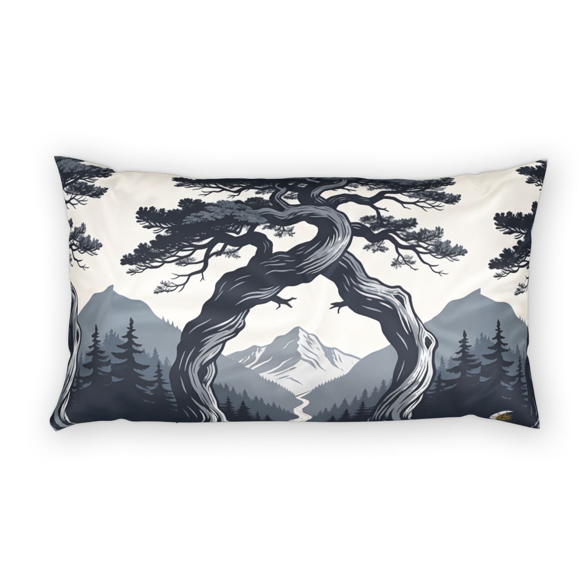 HD Twilight Pine Arch 100% Cotton Pillow Sham — additional view