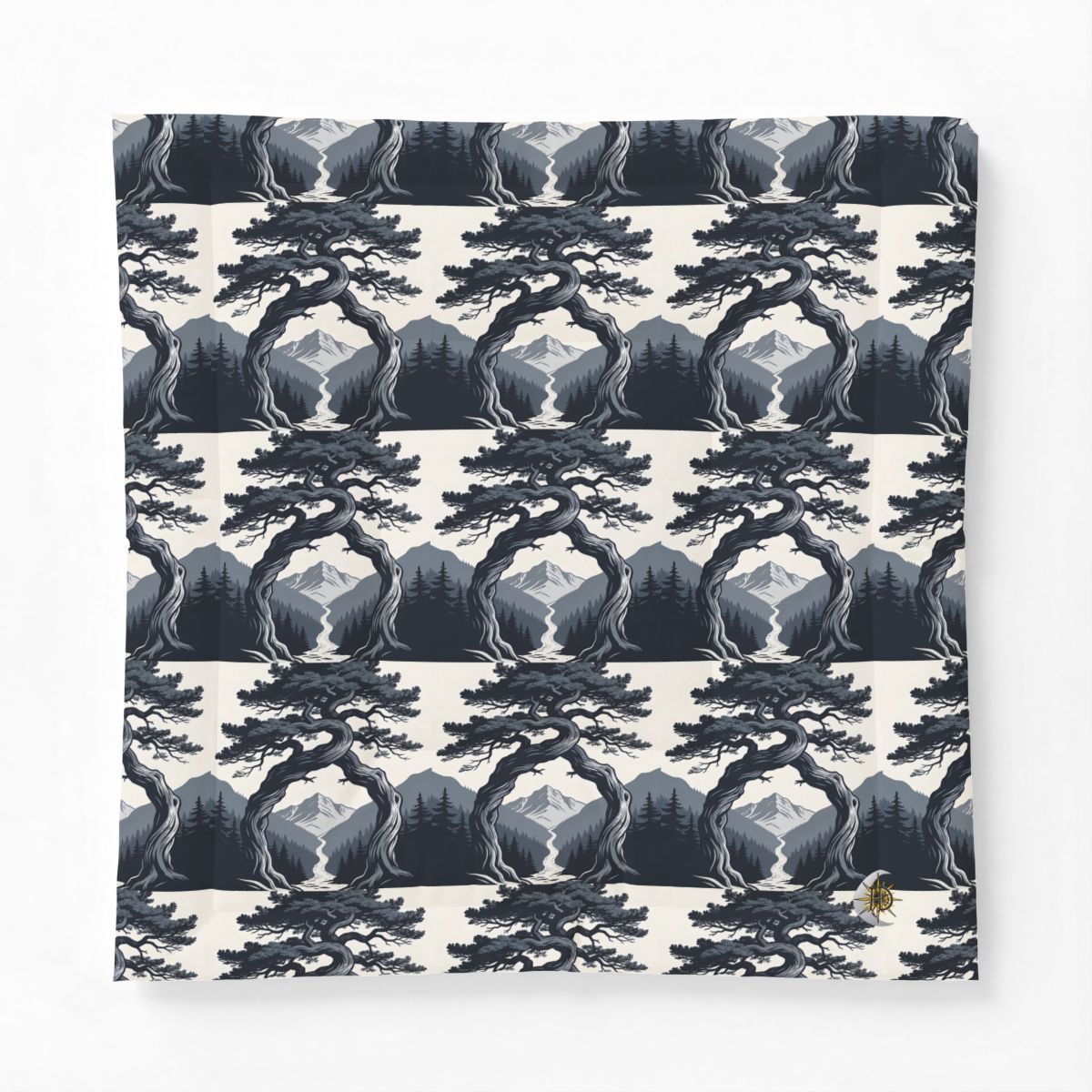 HD Twilight Pine Arch Cotton-Shell Comforter — additional view