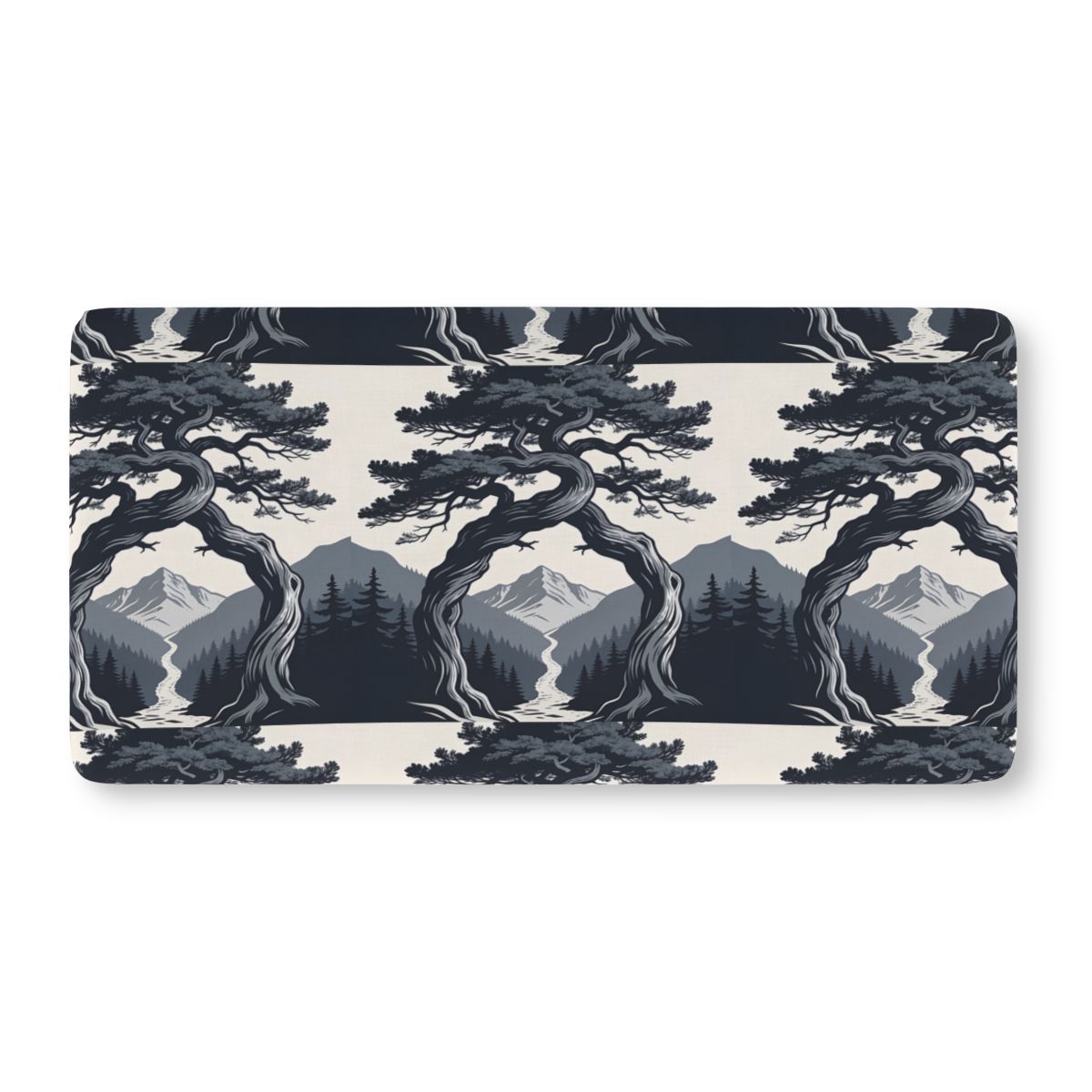 HD Twilight Pine Arch Fitted Crib Sheet — additional view