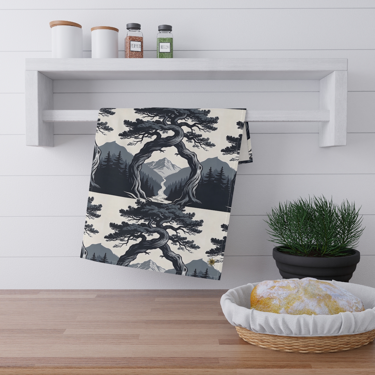 HD Twilight Pine Arch 100% Cotton Twill Tea Towel