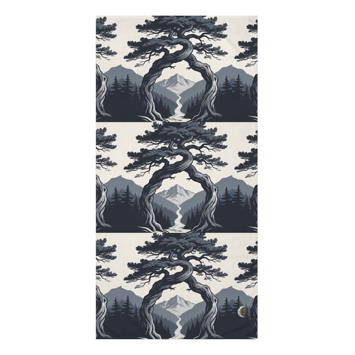 HD Twilight Pine Arch Mink-Cotton Bath Towel
