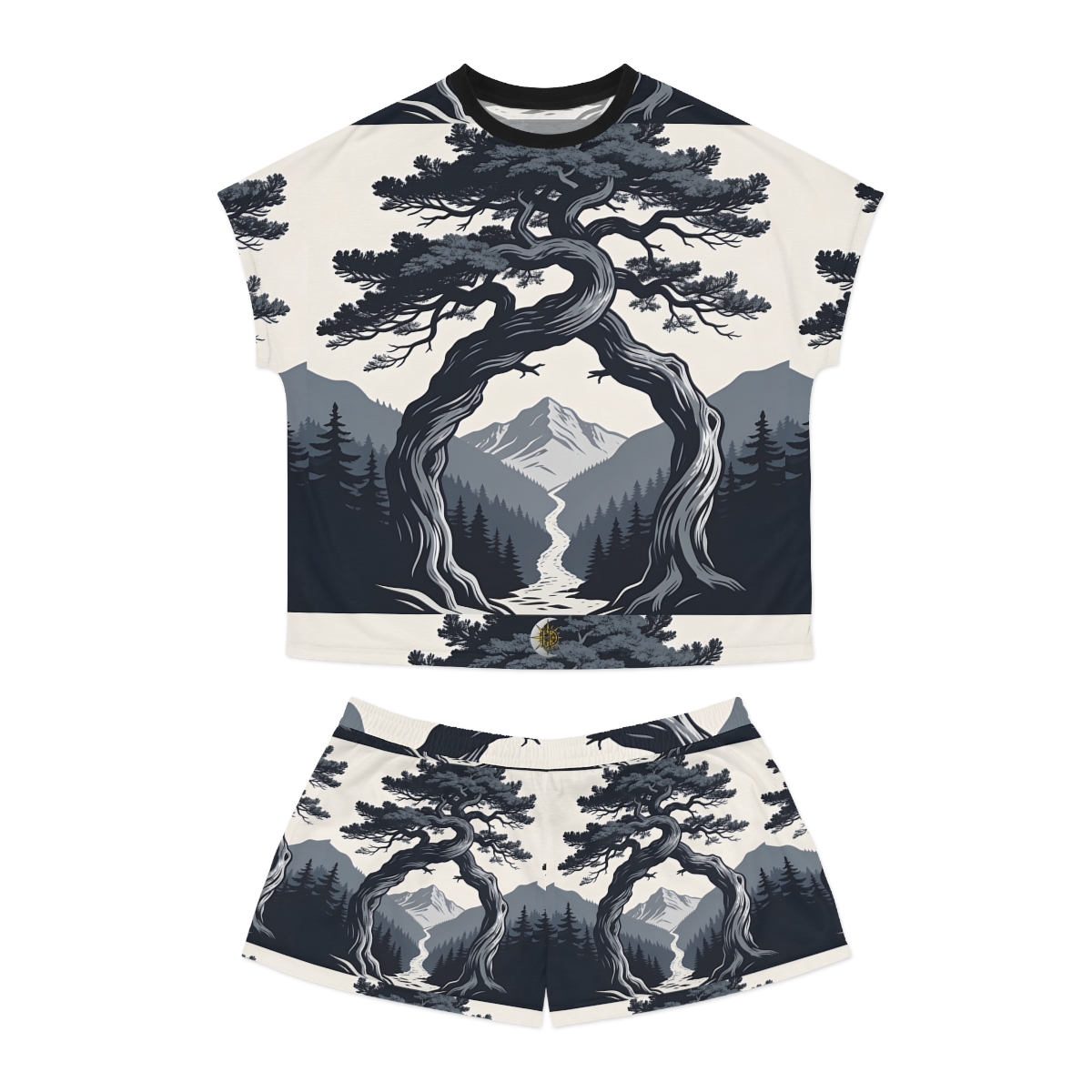 HD Twilight Pine Arch Women’s Short Pajama Set