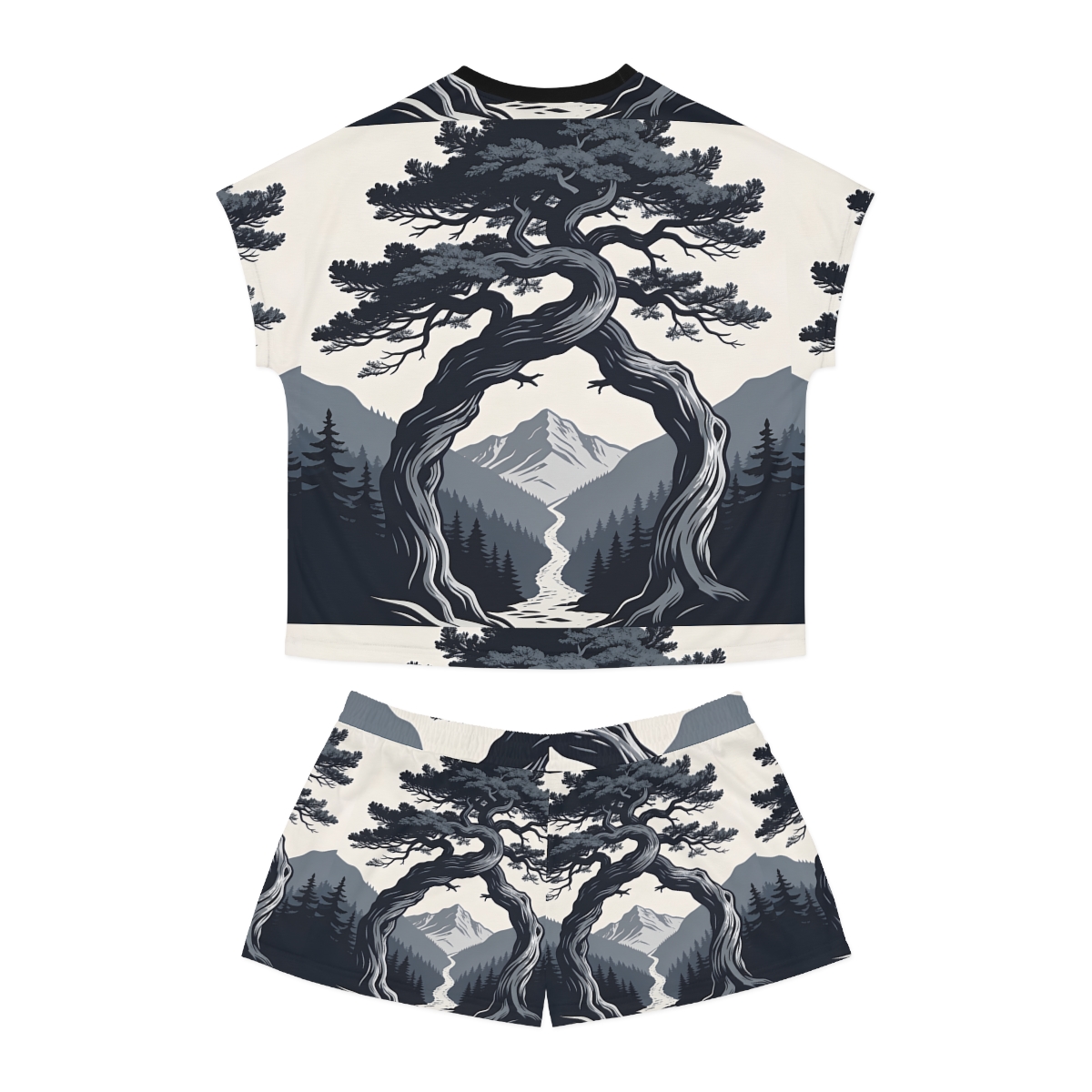 HD Twilight Pine Arch Women’s Short Pajama Set — additional view