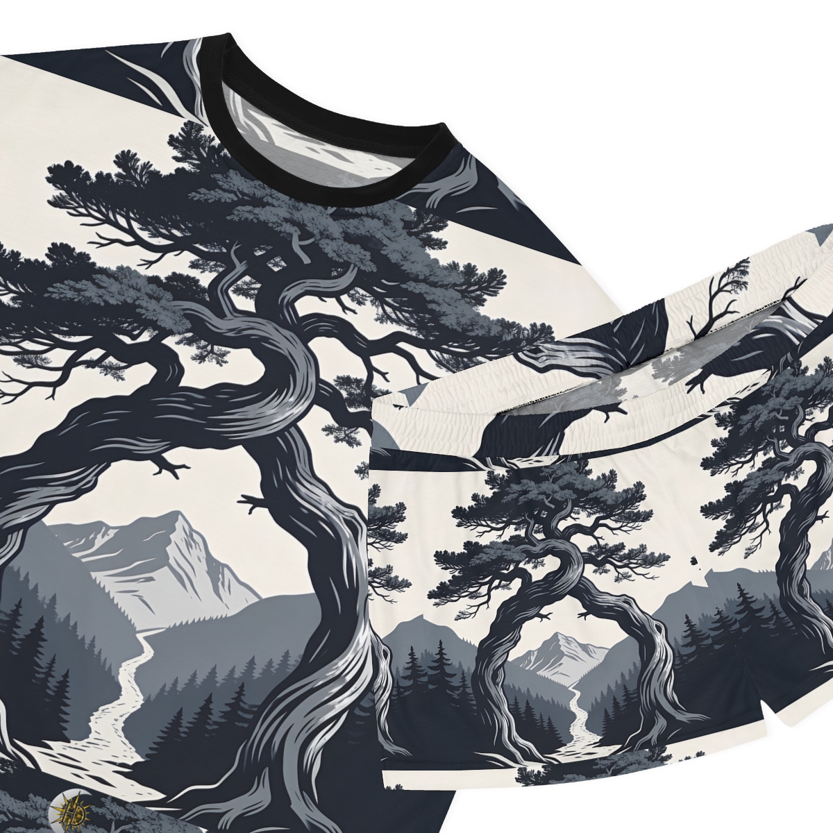 HD Twilight Pine Arch Women’s Short Pajama Set — additional view