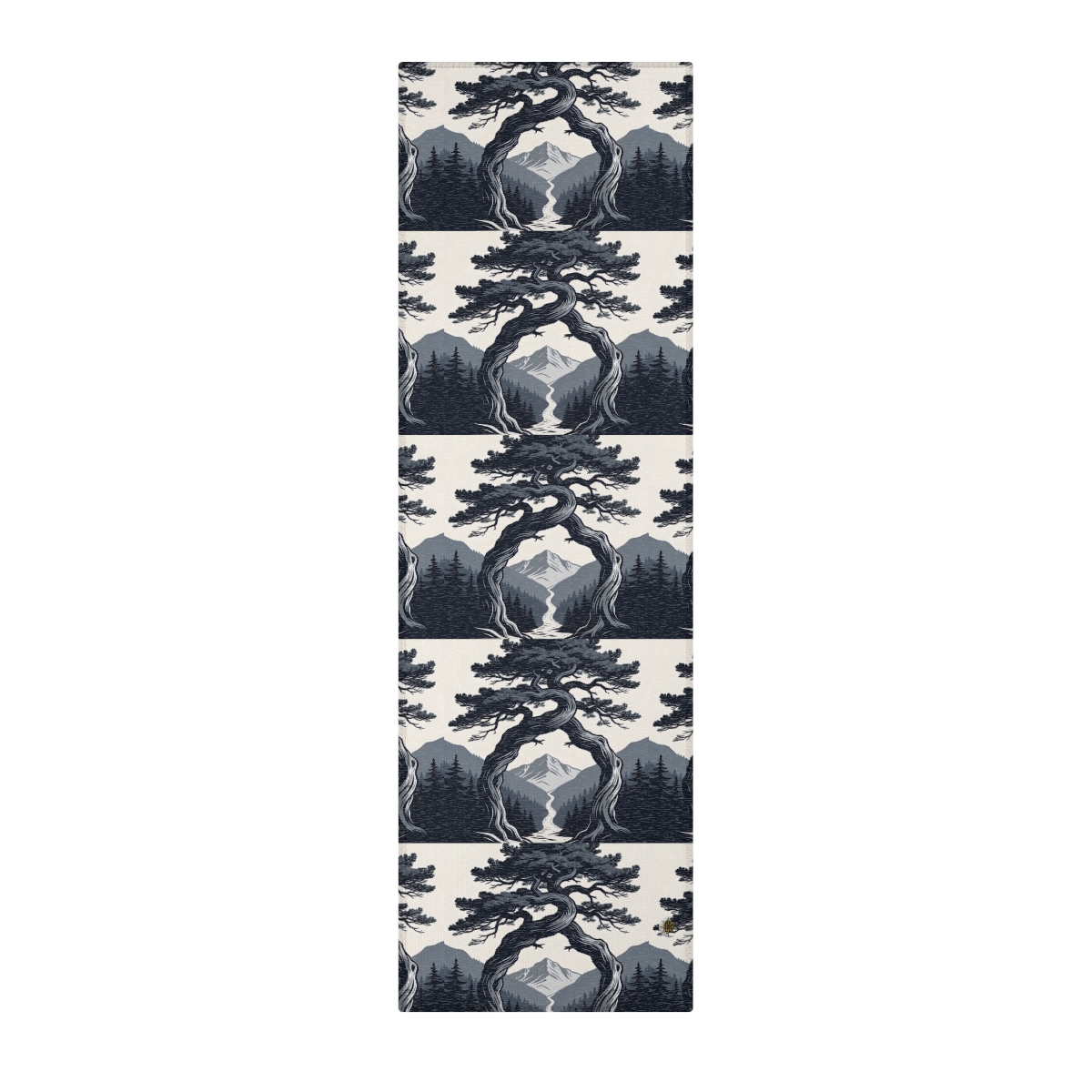 HD Twilight Pine Arch Polyester Chenille Area Rug — additional view