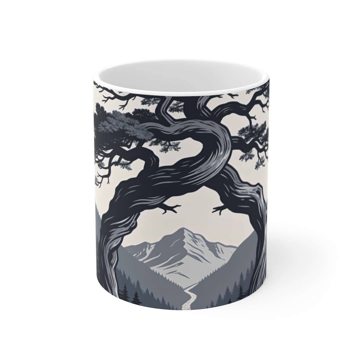 HD Twilight Pine Arch Ceramic Mug 11oz