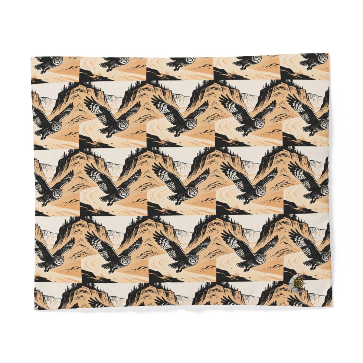HD Canyon Owl 100% Cotton Duvet Cover — additional view