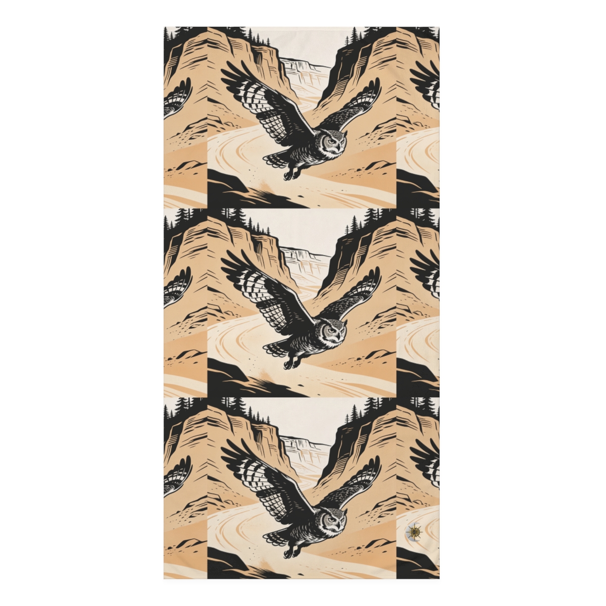 HD Canyon Owl Mink-Cotton Bath Towel