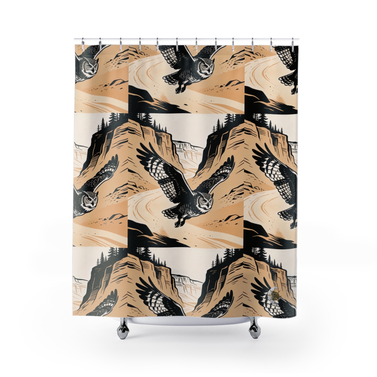 HD Canyon Owl Shower Curtain