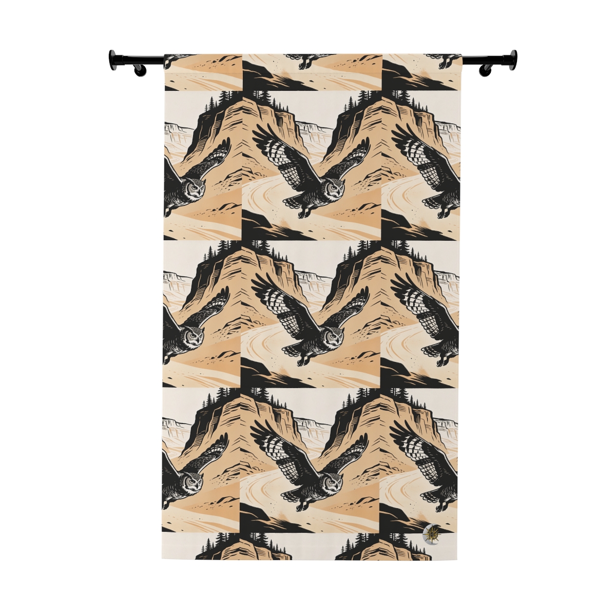 HD Canyon Owl Blackout Window Curtain Panel