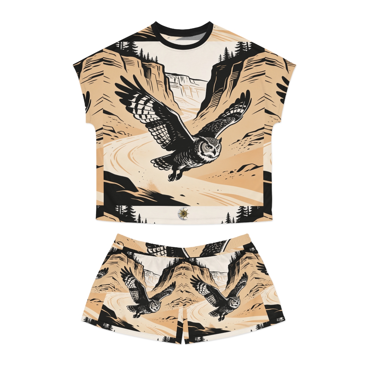 HD Canyon Owl Women’s Short Pajama Set