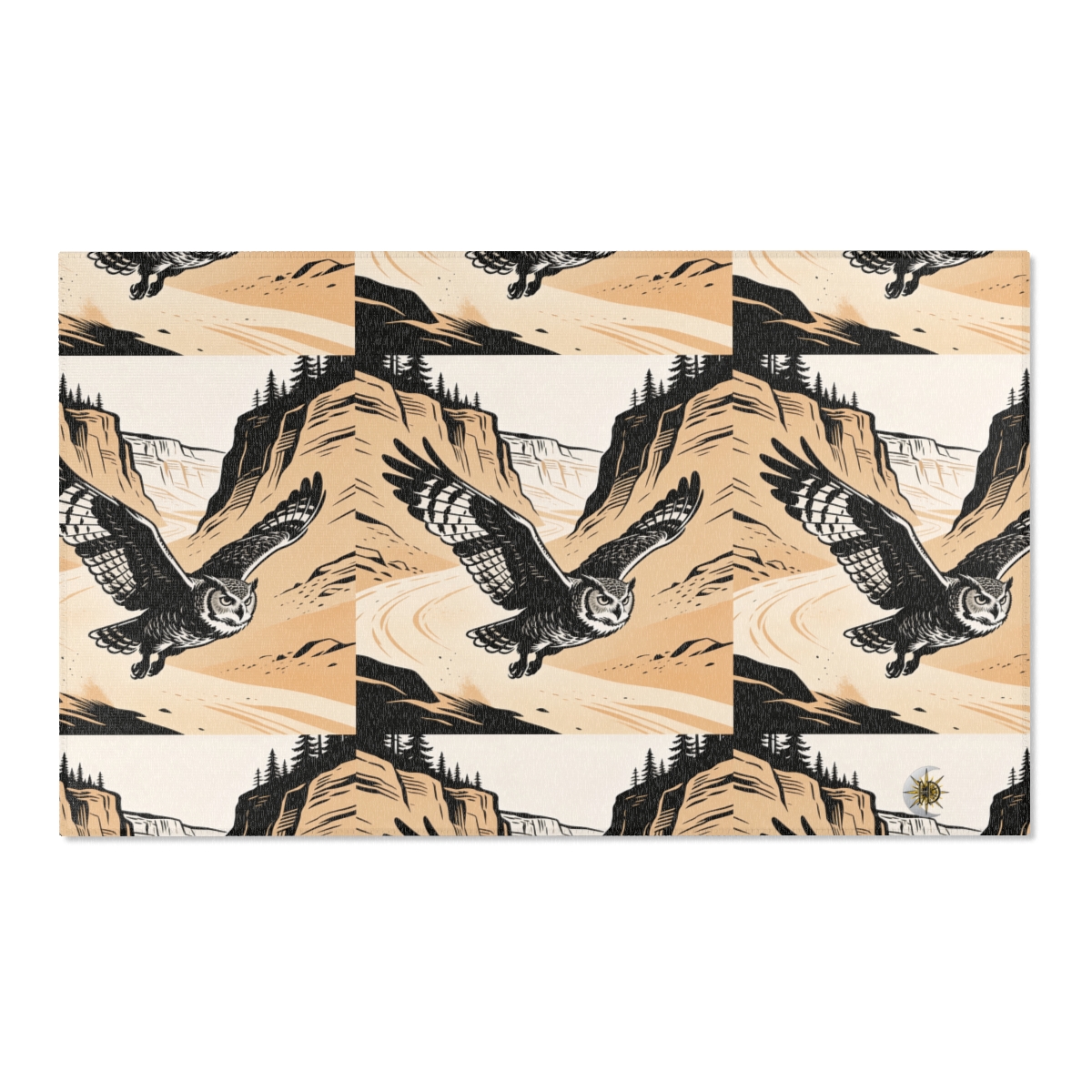HD Canyon Owl Polyester Chenille Area Rug — additional view