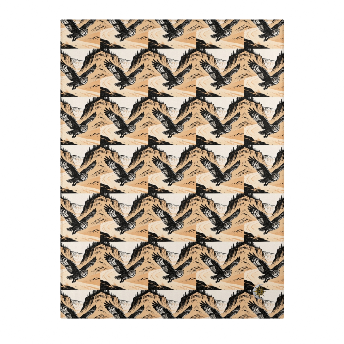 HD Canyon Owl Polyester Chenille Area Rug — additional view