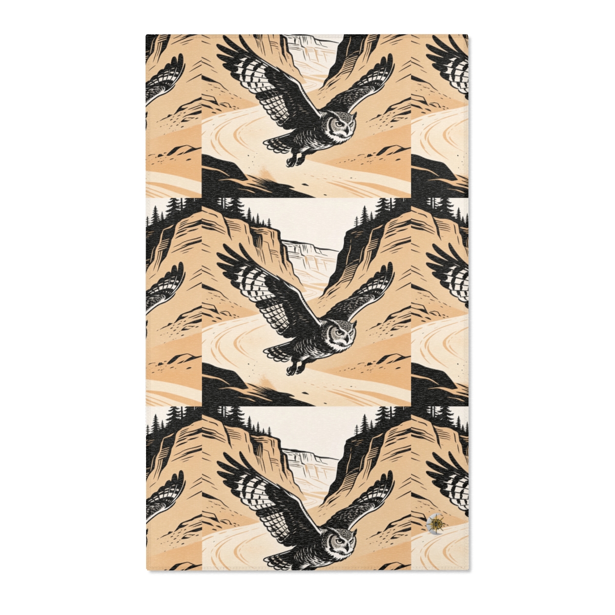HD Canyon Owl Polyester Chenille Area Rug — additional view