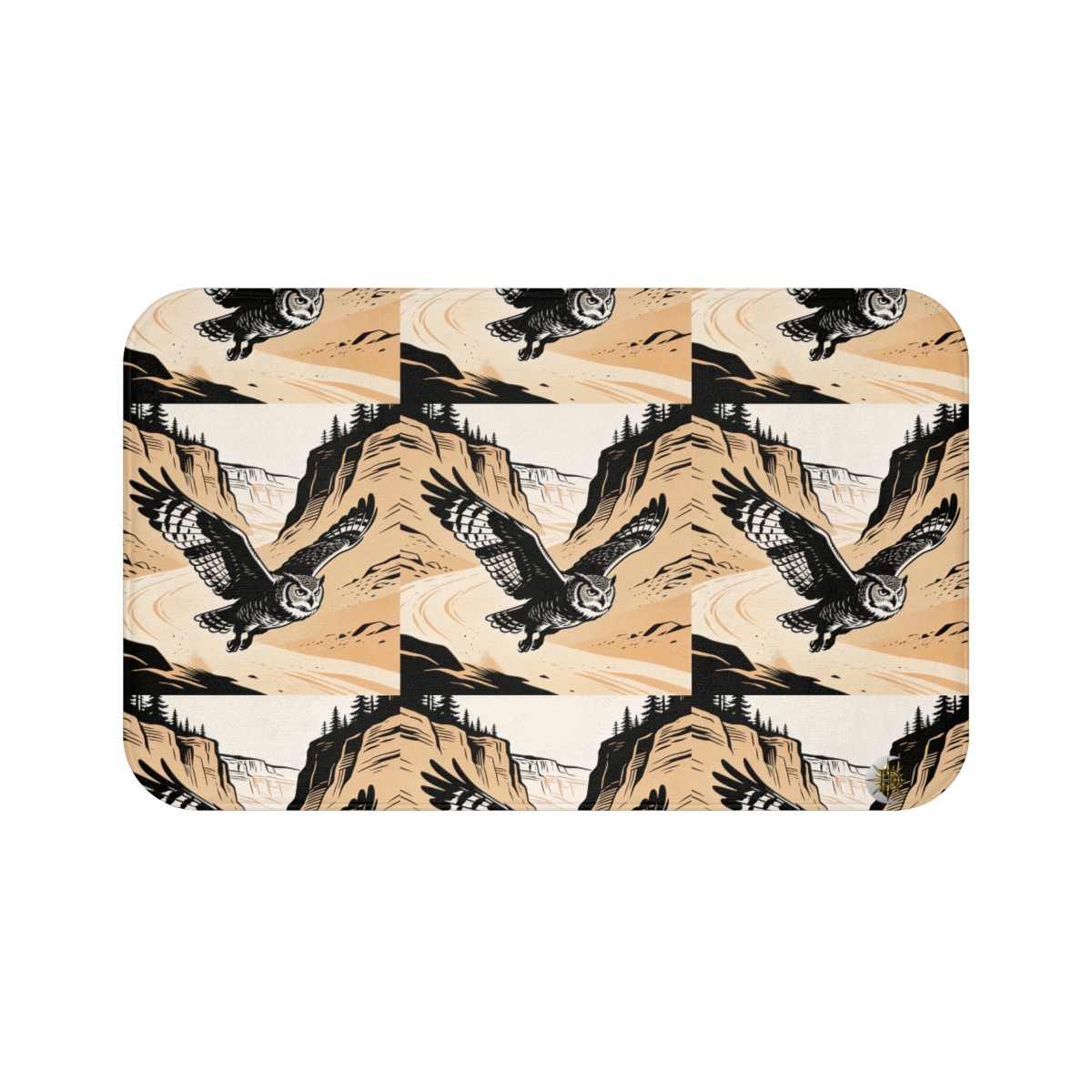 HD Canyon Owl Memory-Foam Bath Mat
