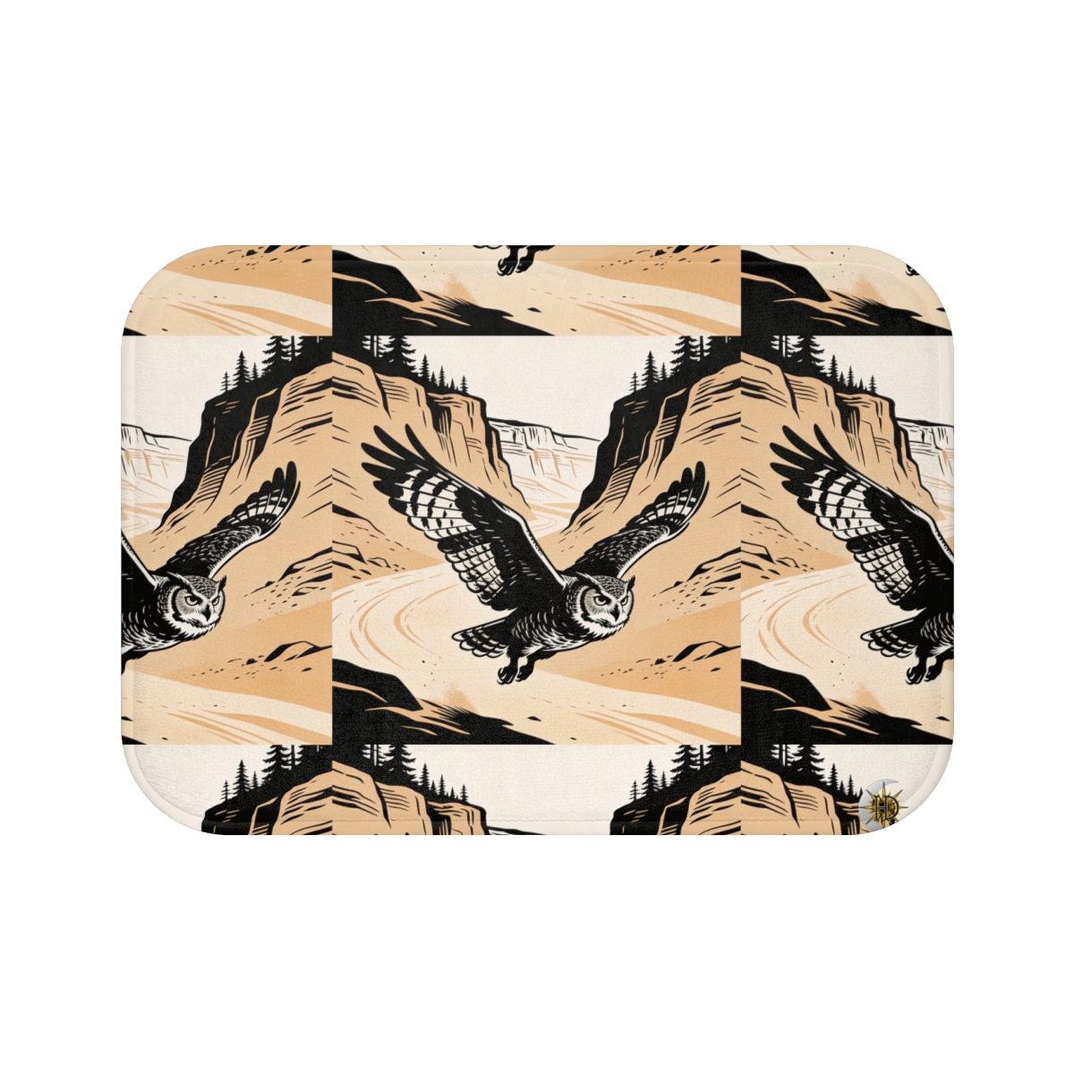 HD Canyon Owl Memory-Foam Bath Mat — additional view