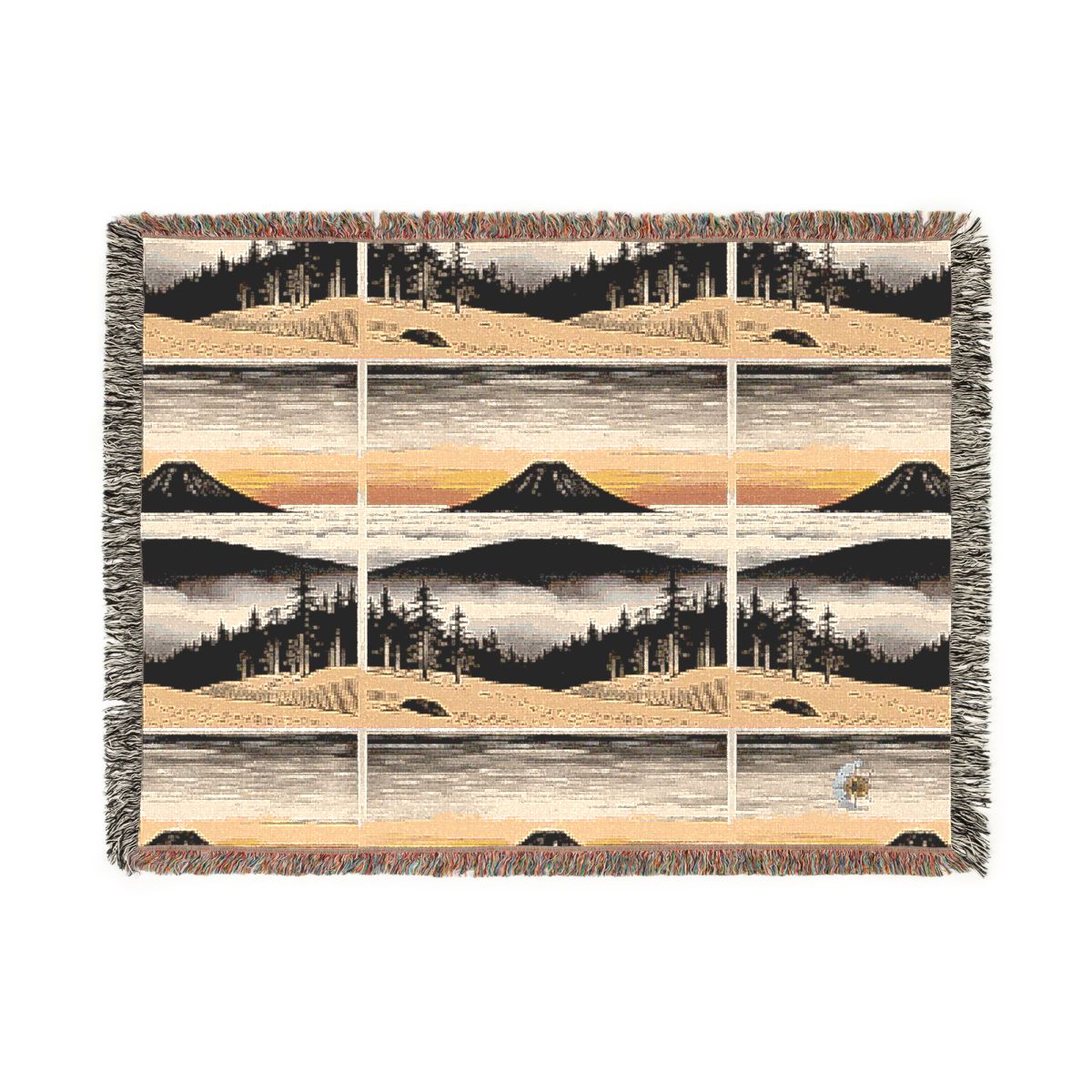 HD Sunrise Above the Clouds 100% Cotton Woven Blanket — additional view