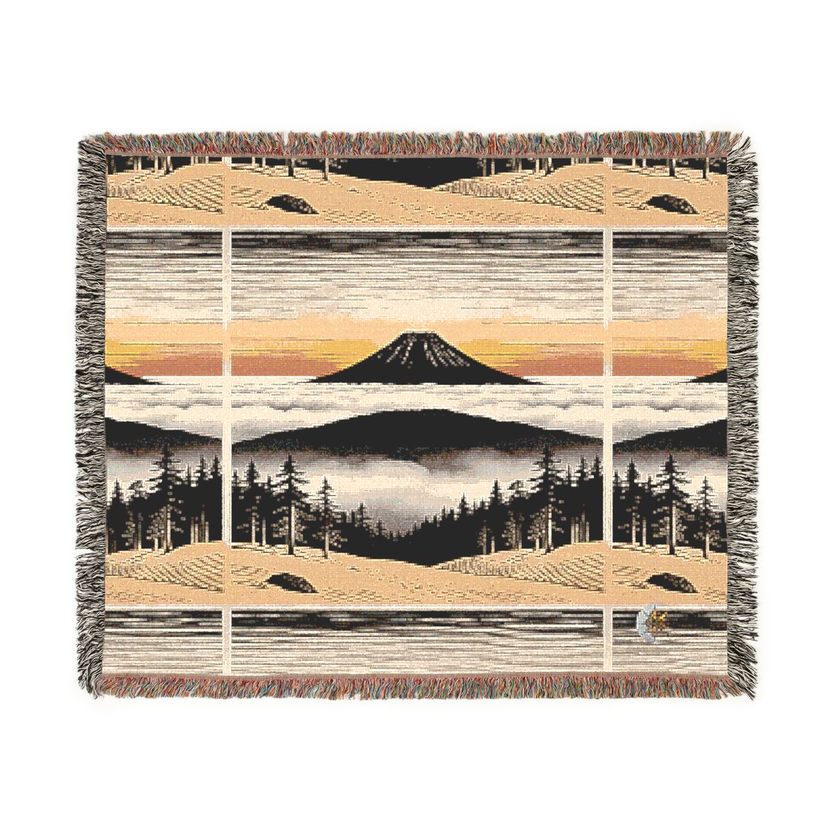 HD Sunrise Above the Clouds 100% Cotton Woven Blanket — additional view