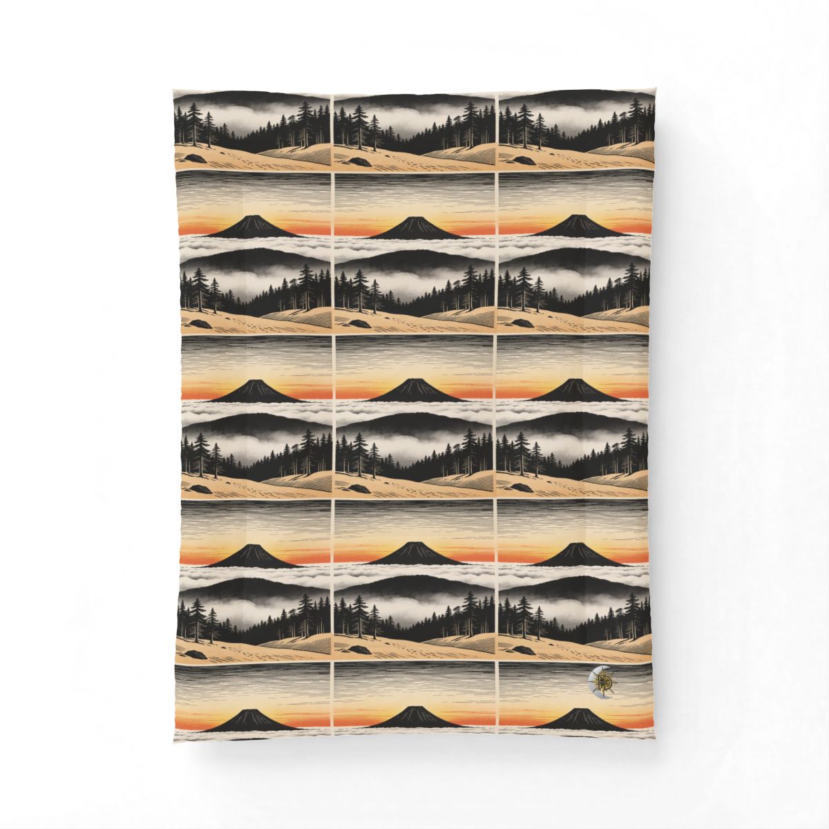 HD Sunrise Above the Clouds Cotton-Shell Comforter — additional view