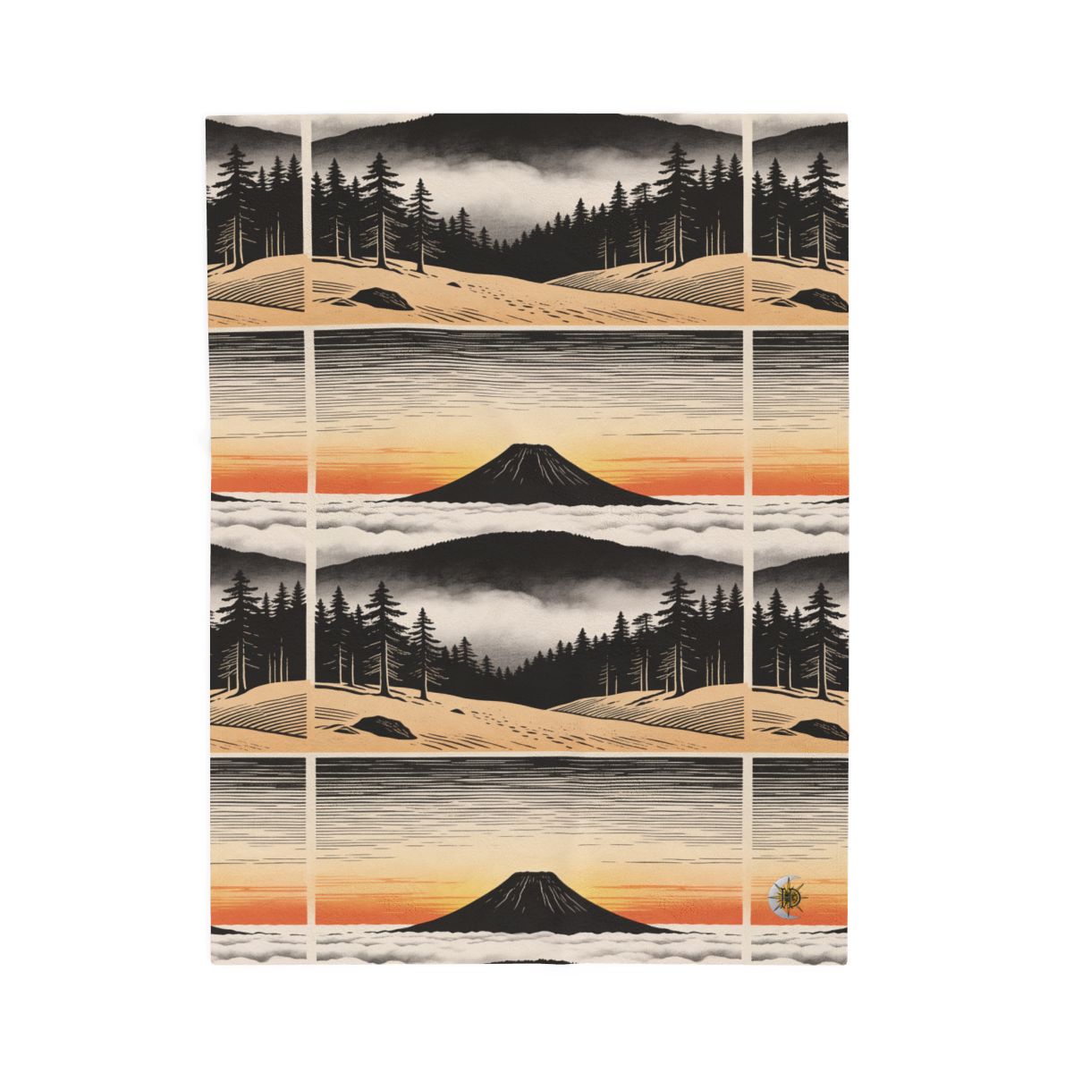 HD Sunrise Above the Clouds Velveteen Plush Blanket